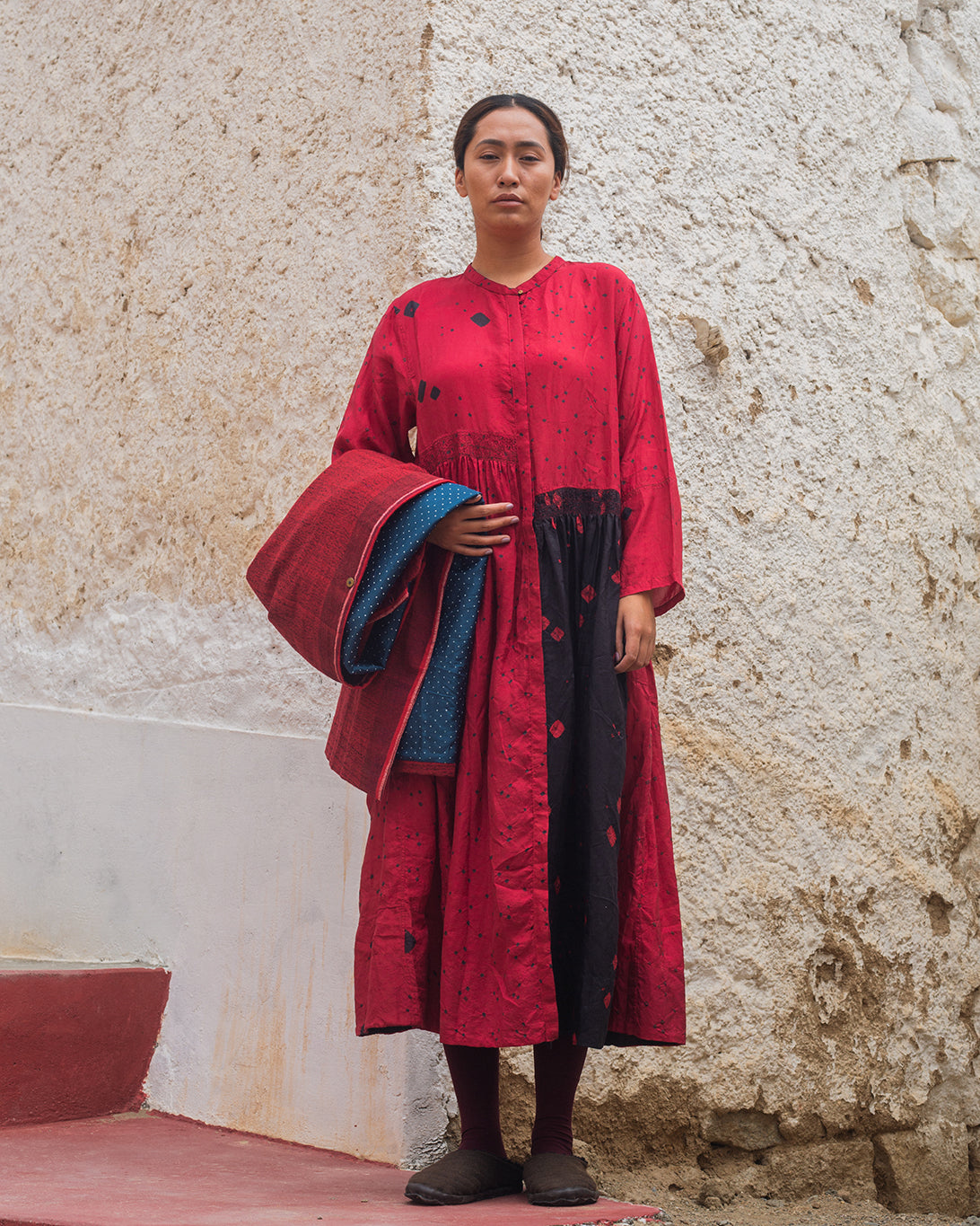 Nomad Bandhani Silk Dress