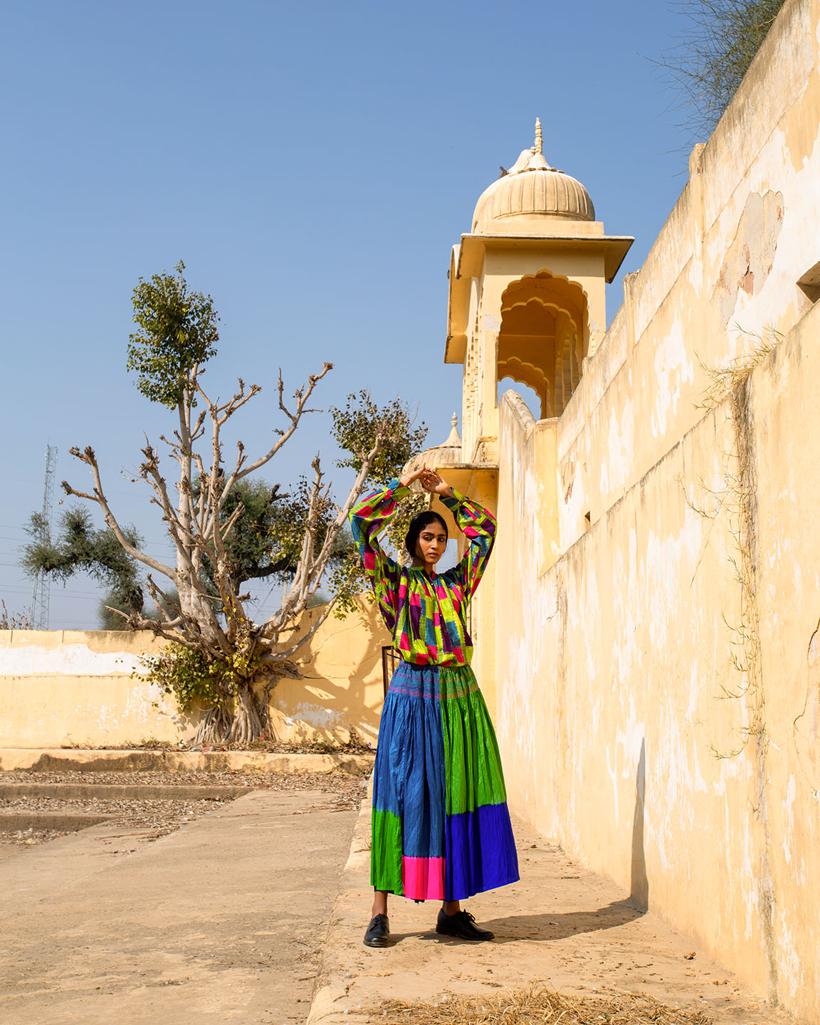 Narsara Colorblocked Skirt