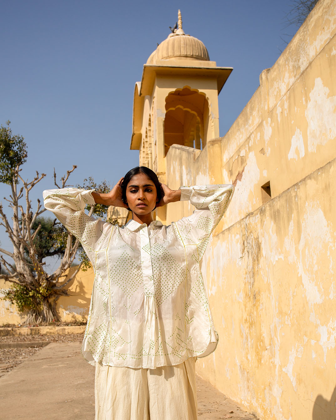 Pukhraj Bandhani Top