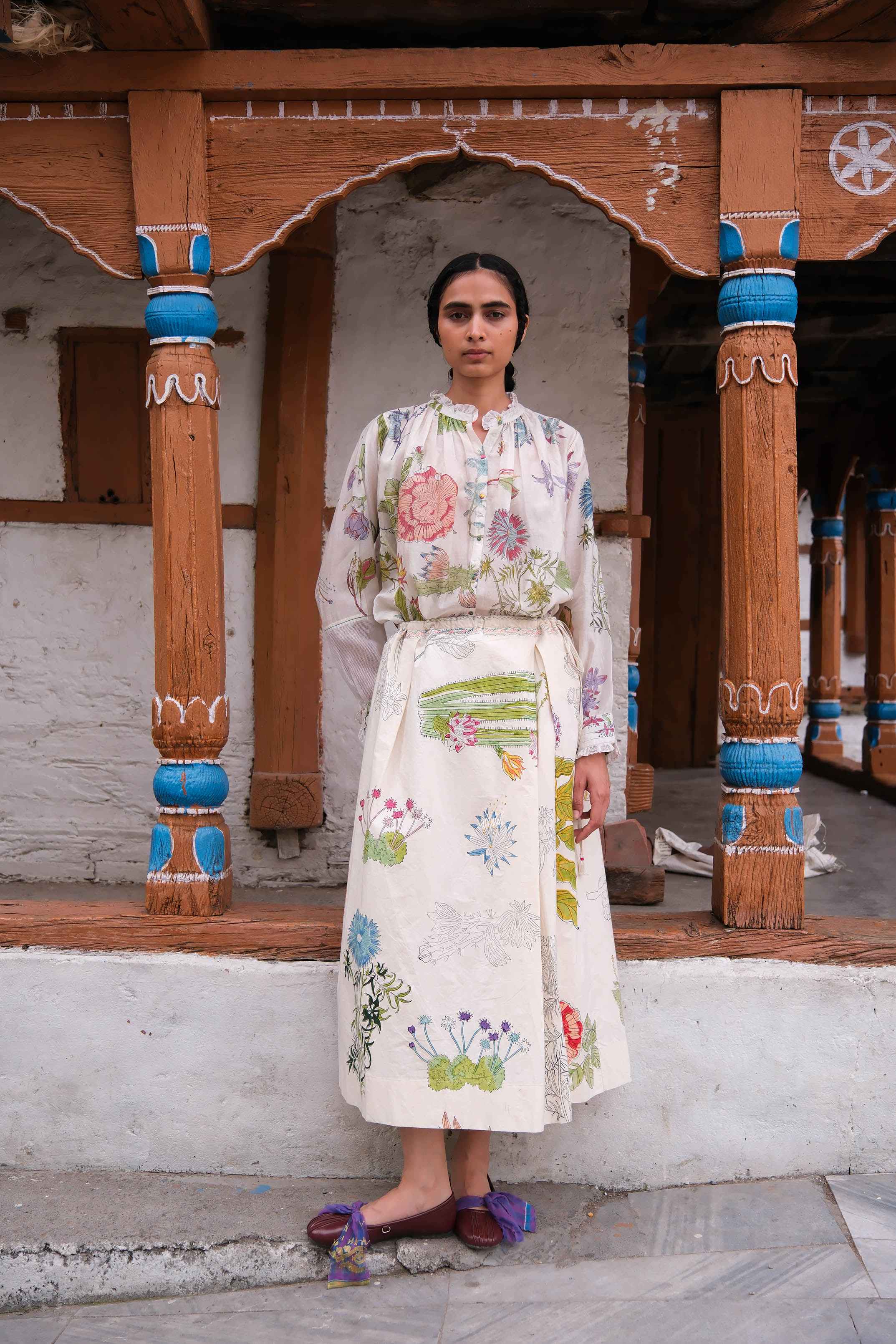 Magnolia Block Printed Skirt