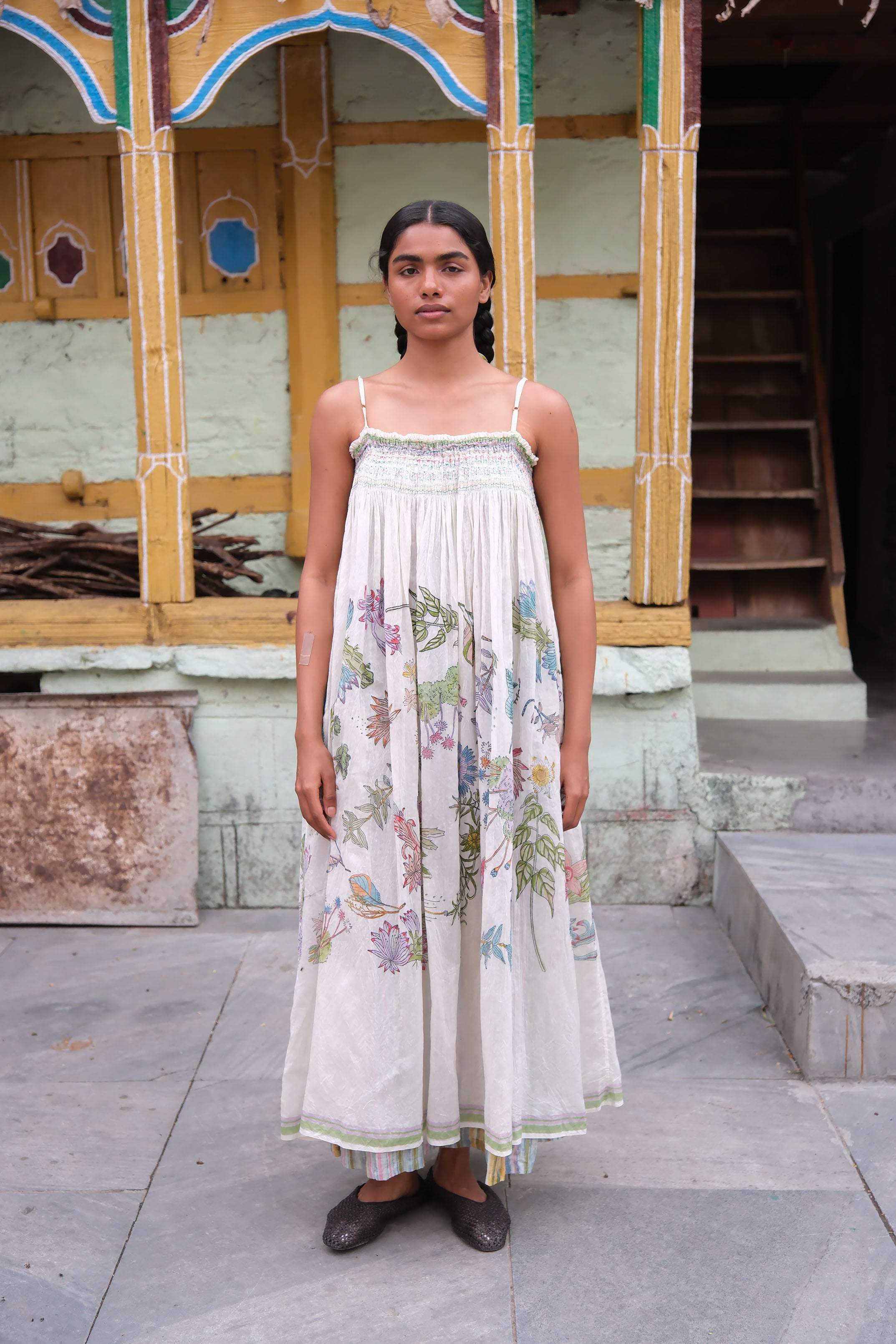 Barberry Block Printed Dress
