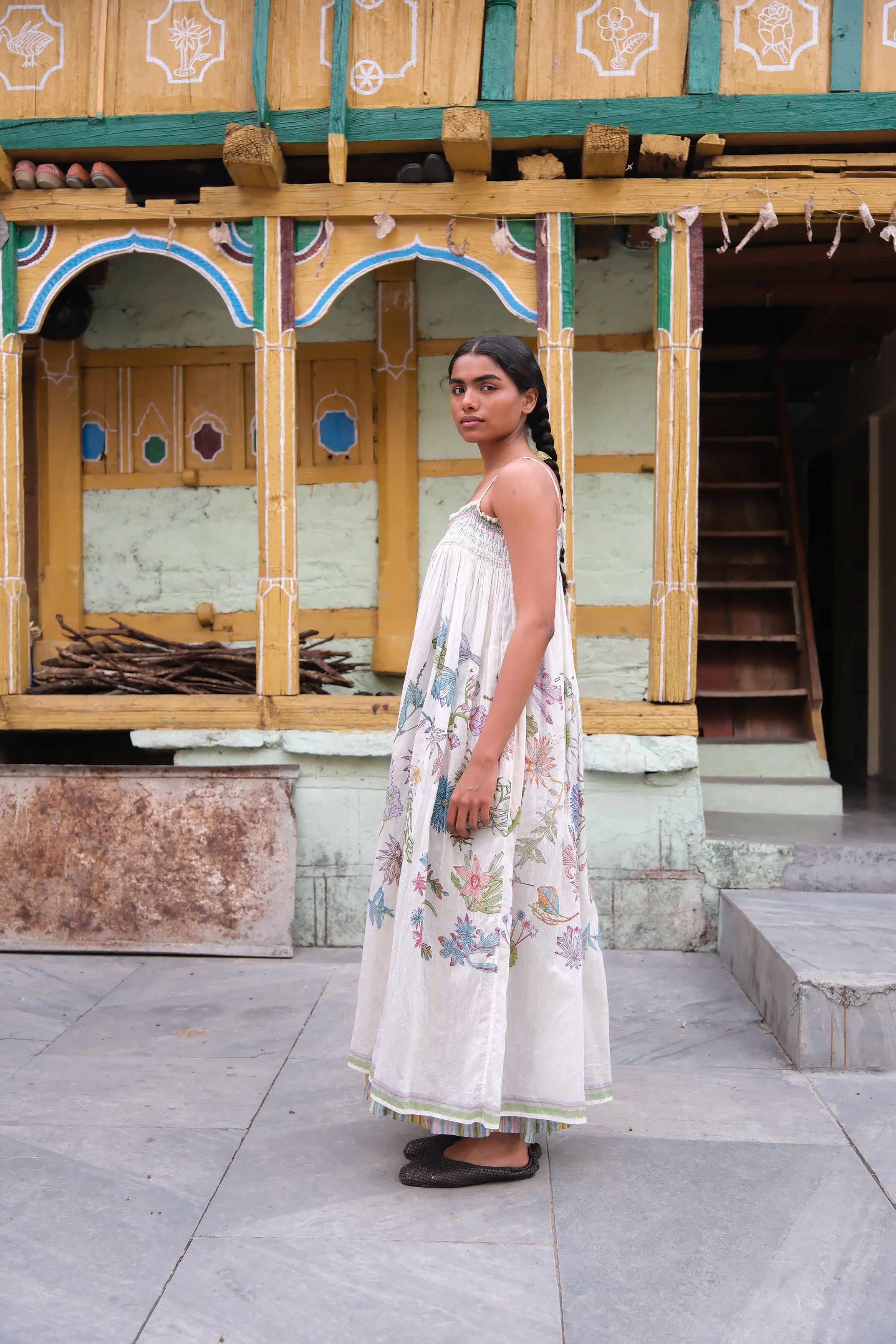 Barberry Block Printed Dress
