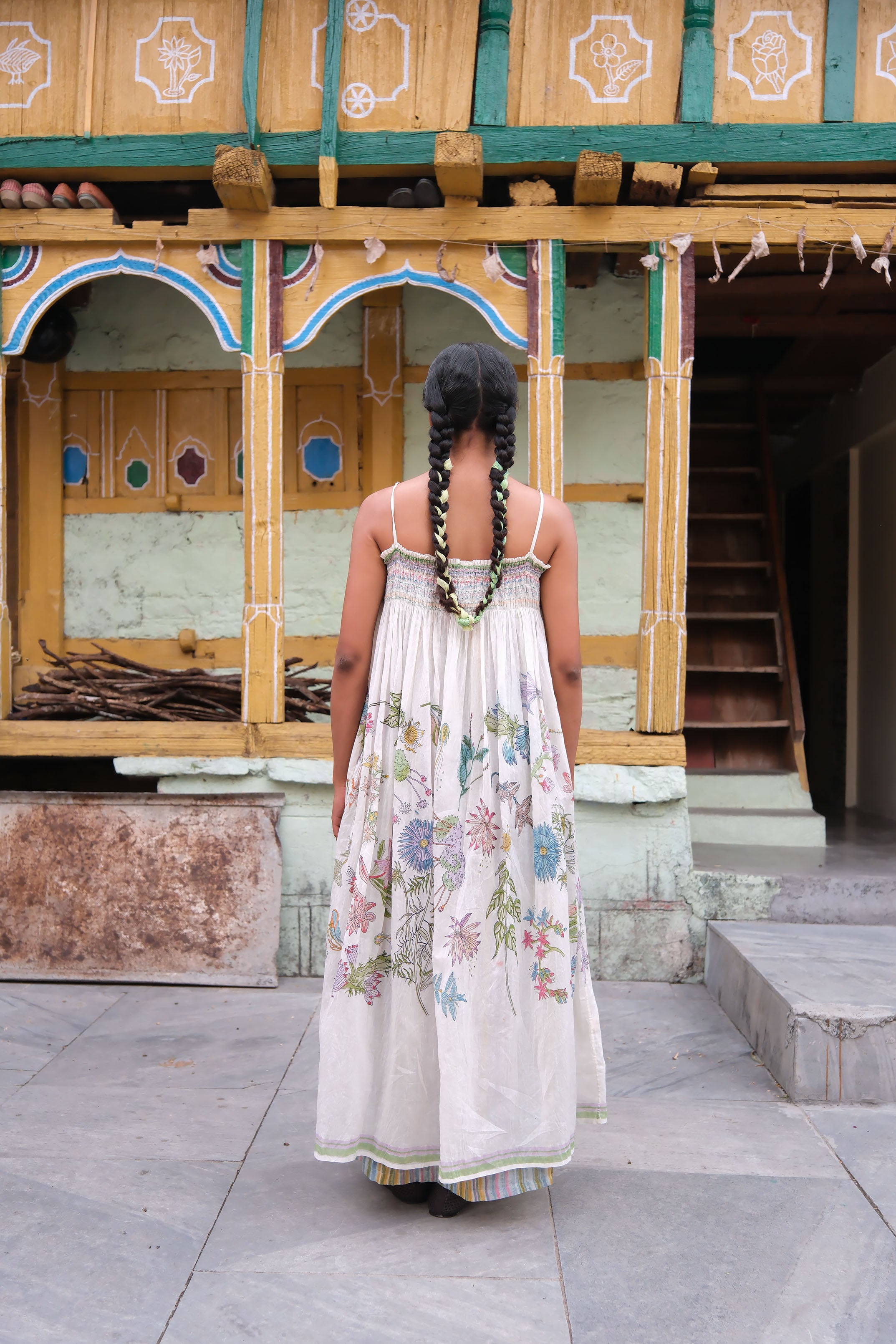Barberry Block Printed Dress