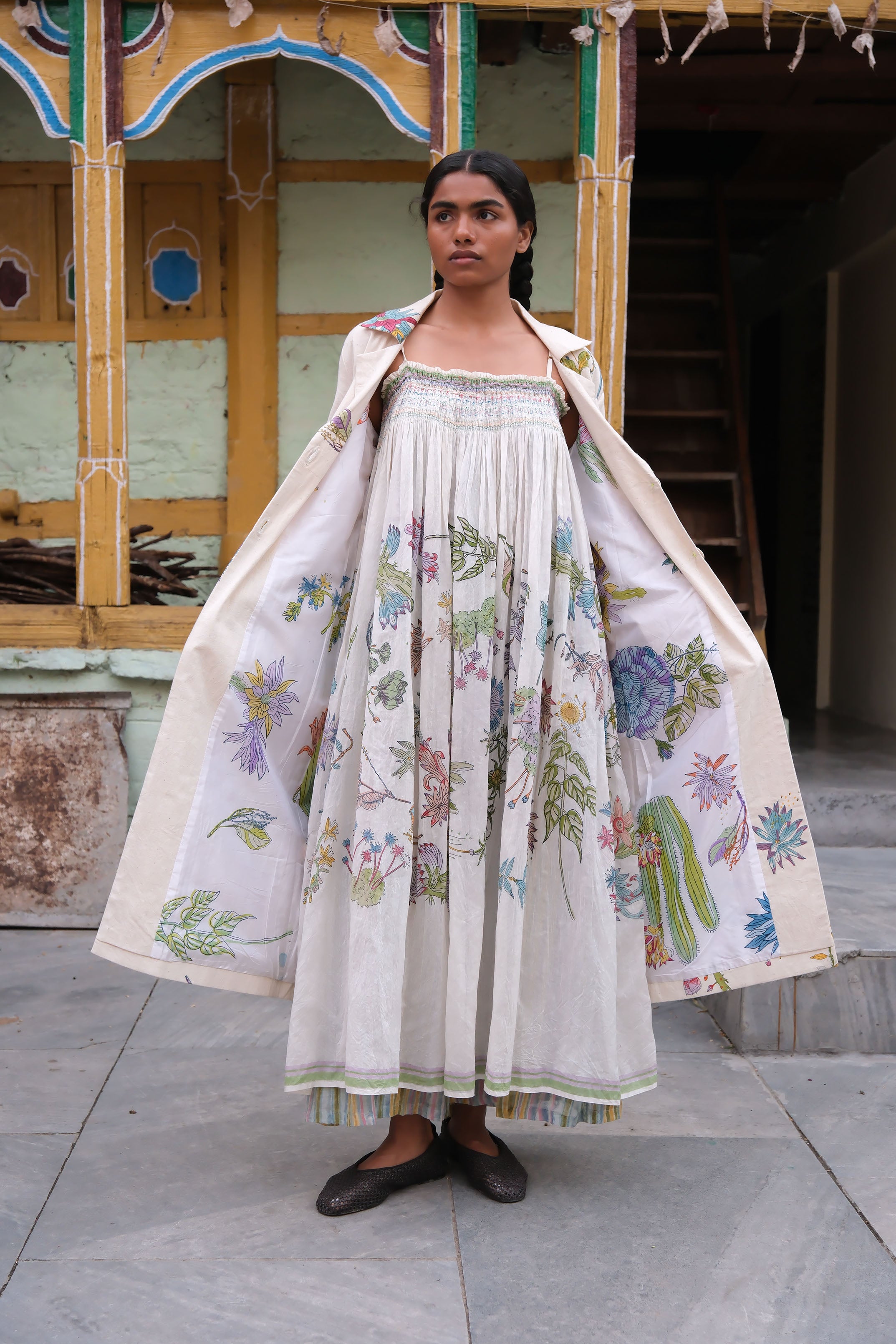 Barberry Block Printed Dress