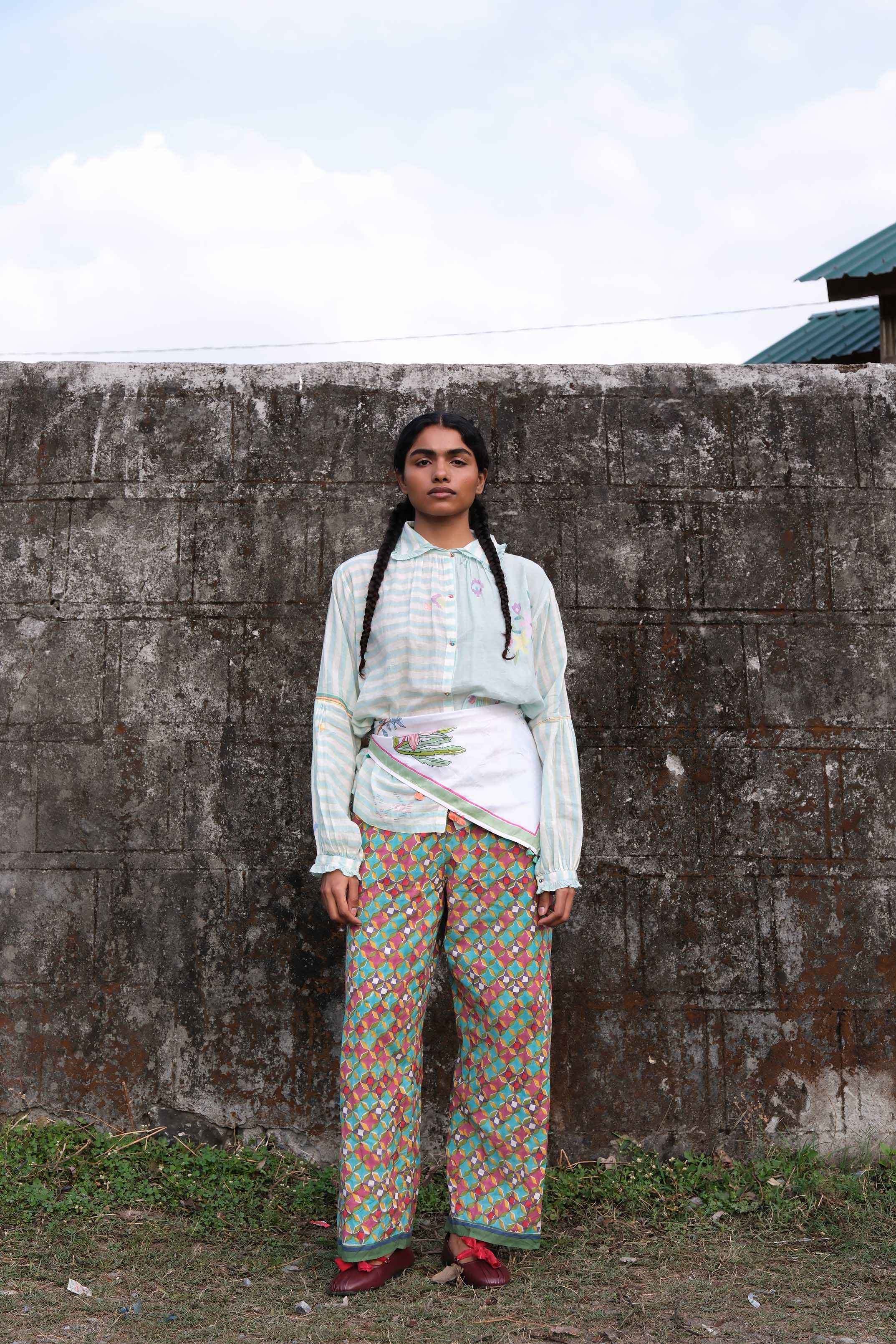 Rosette Block Printed Pyjama