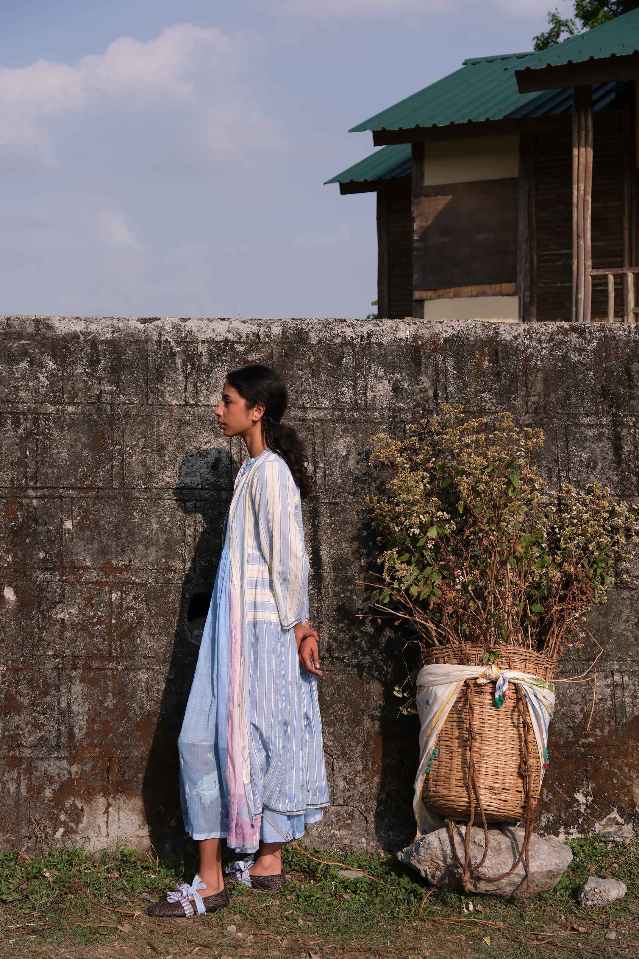 Walnut Jamdani Dress