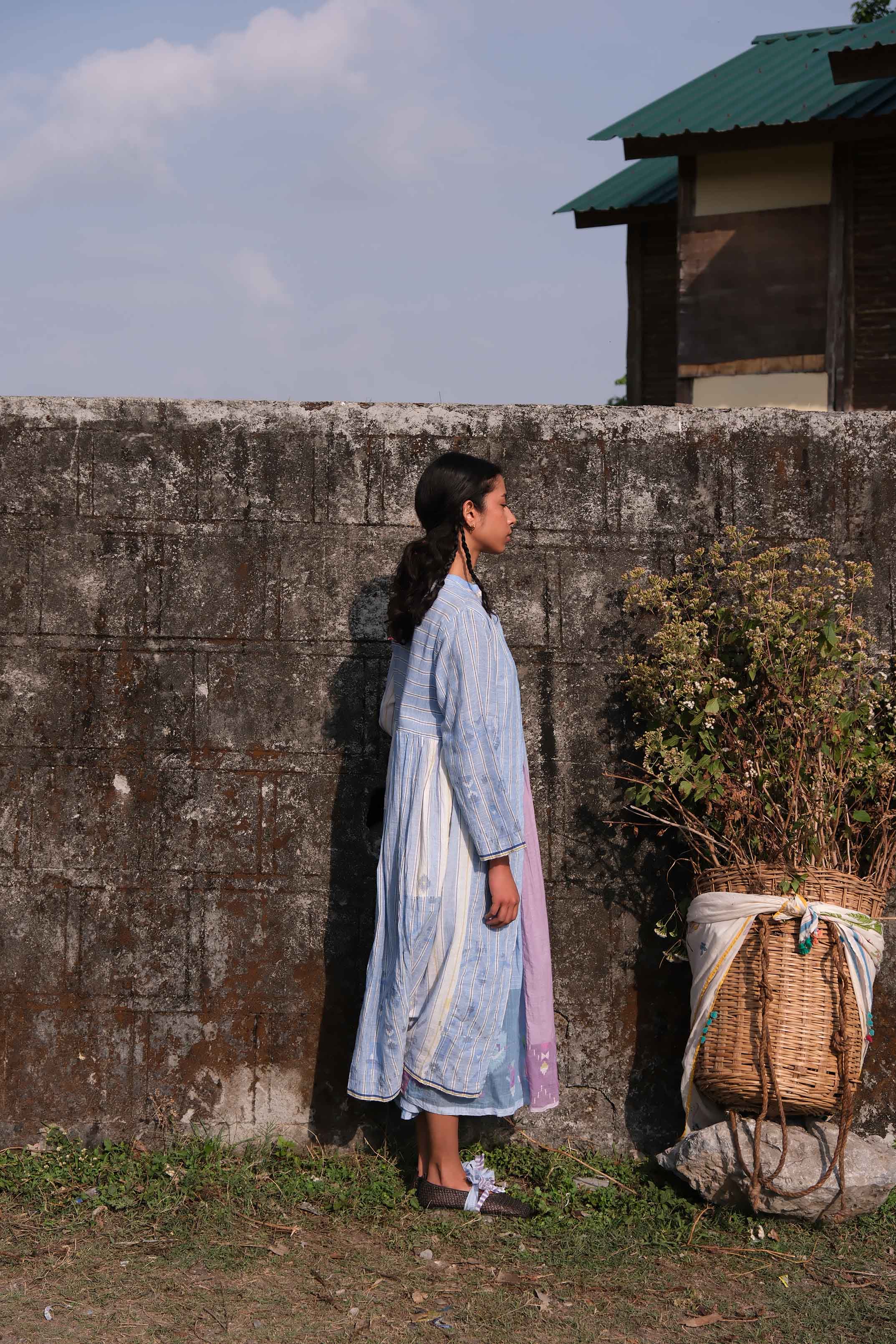 Walnut Jamdani Dress