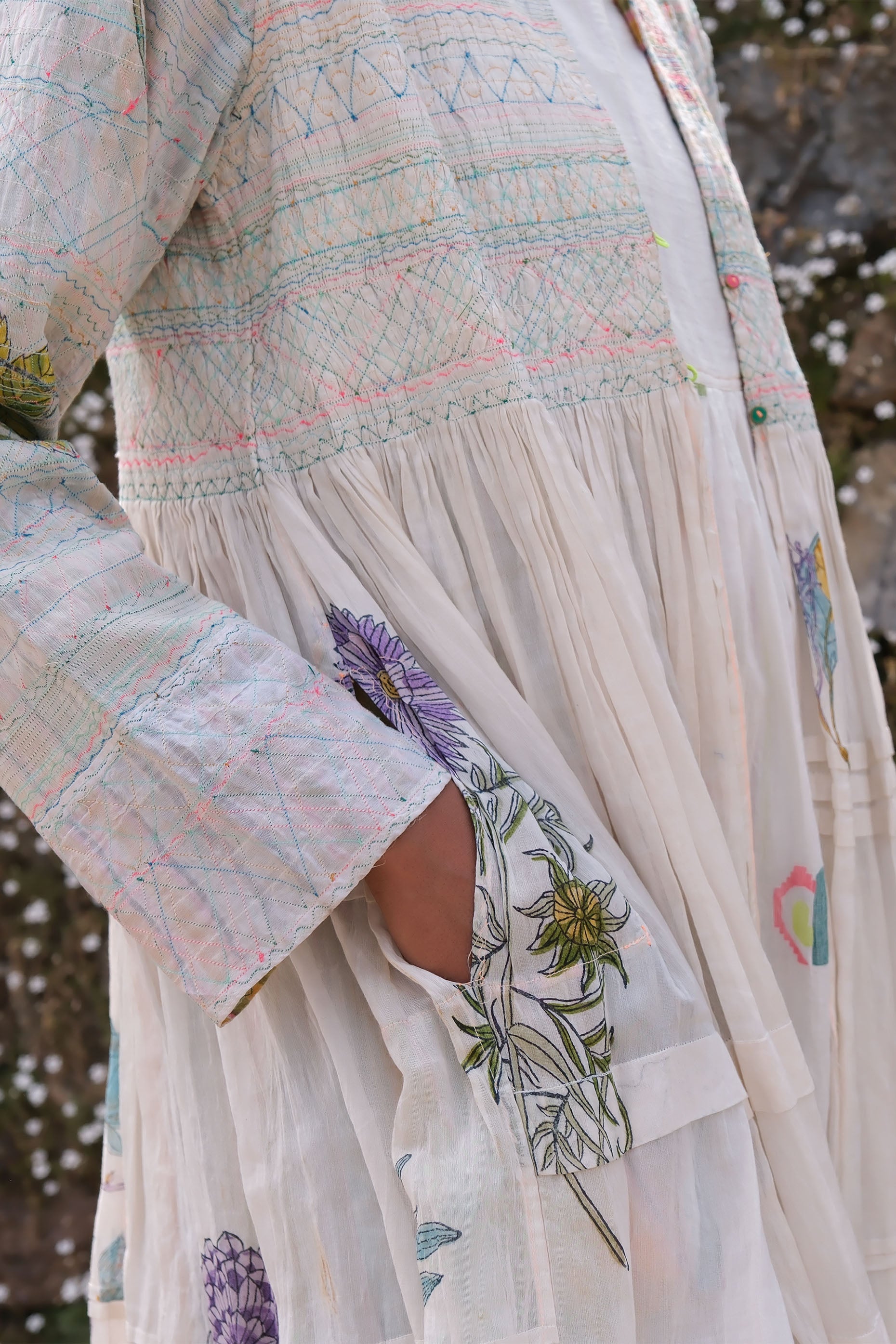 Allium Block Printed Jacket