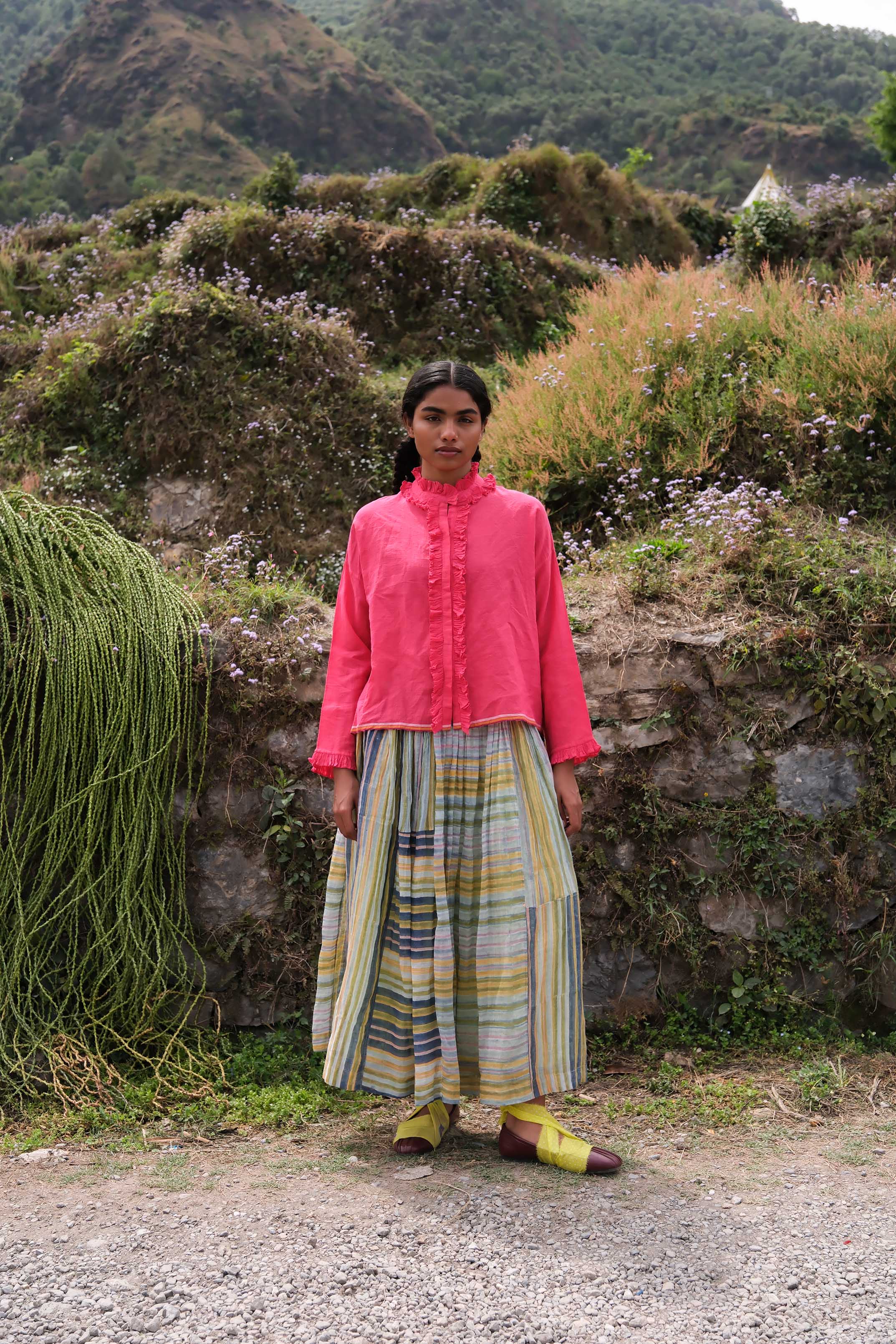 Linden Block-Printed Skirt