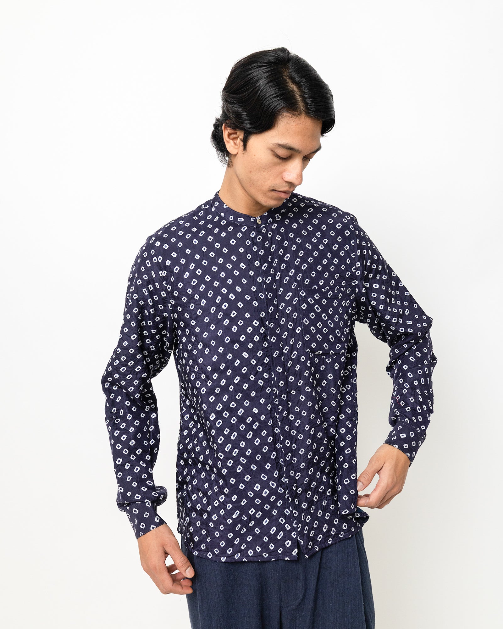 Rumi Bandhani Silk Shirt