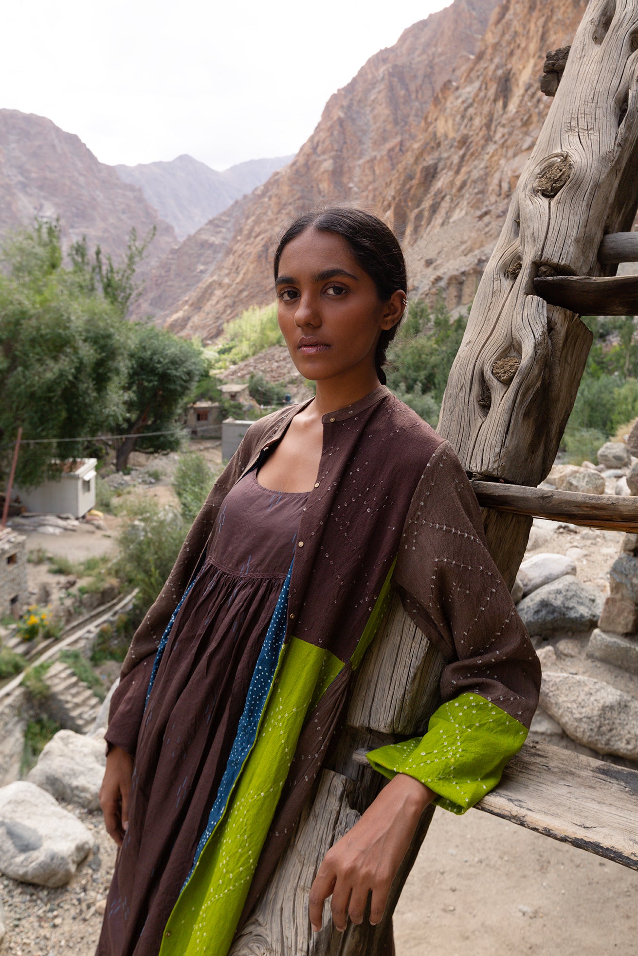 Himalaya Wool Bandhani Dress