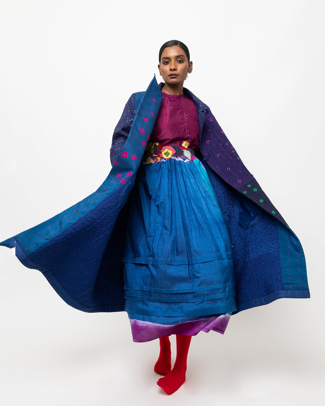 Delta Bandhani Silk Jacket