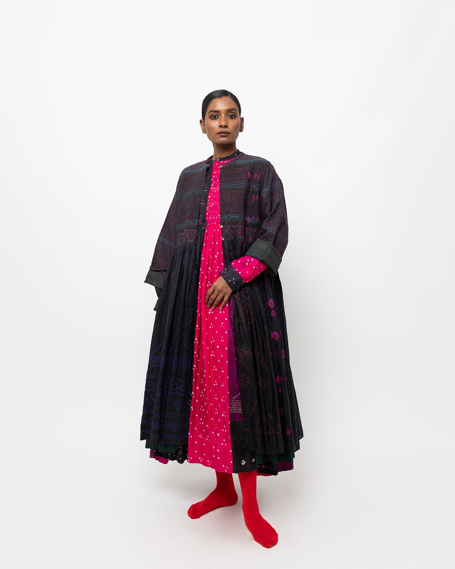 Vector Bandhani Silk Jacket