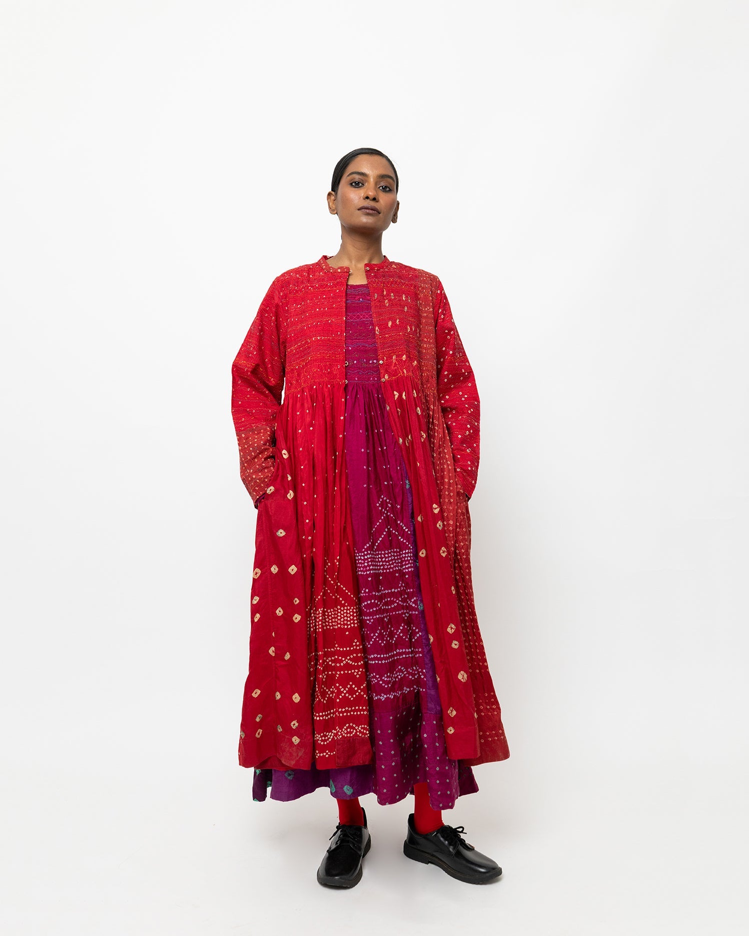 Elara Bandhani Silk Jacket