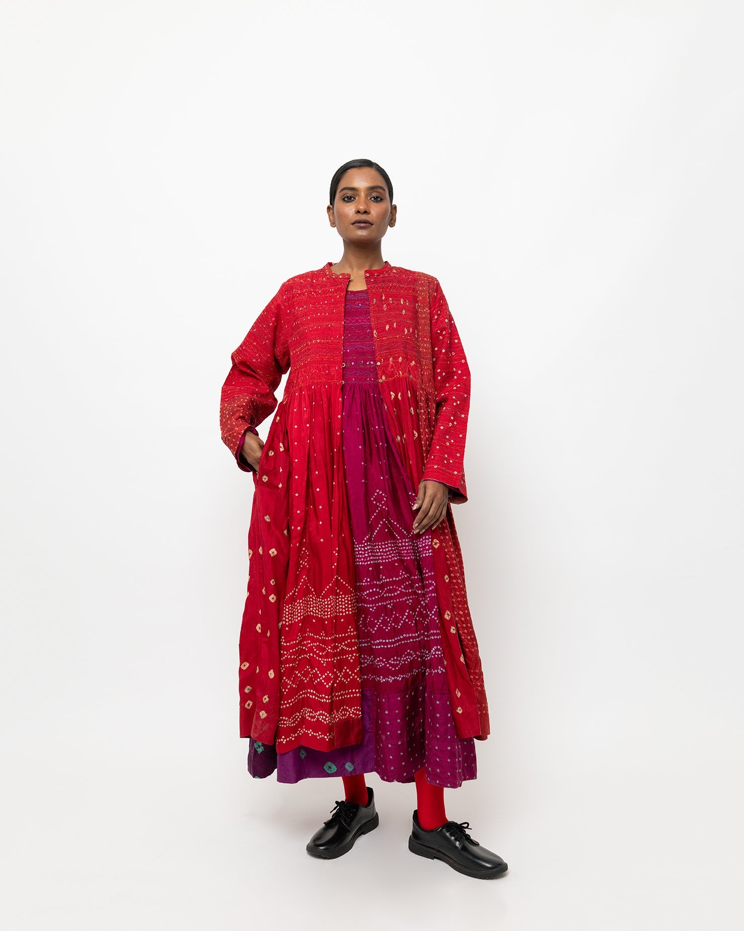 Elara Bandhani Silk Jacket