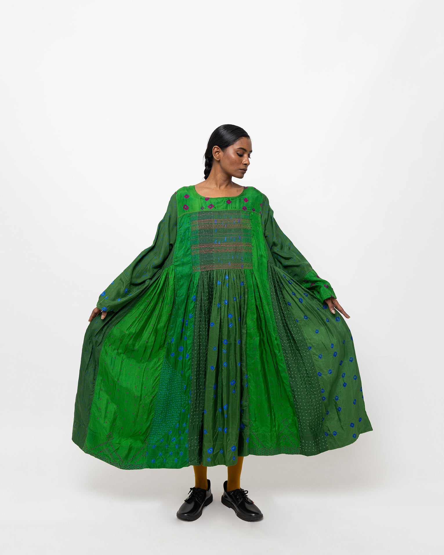 Harita Silk Bandhani Dress