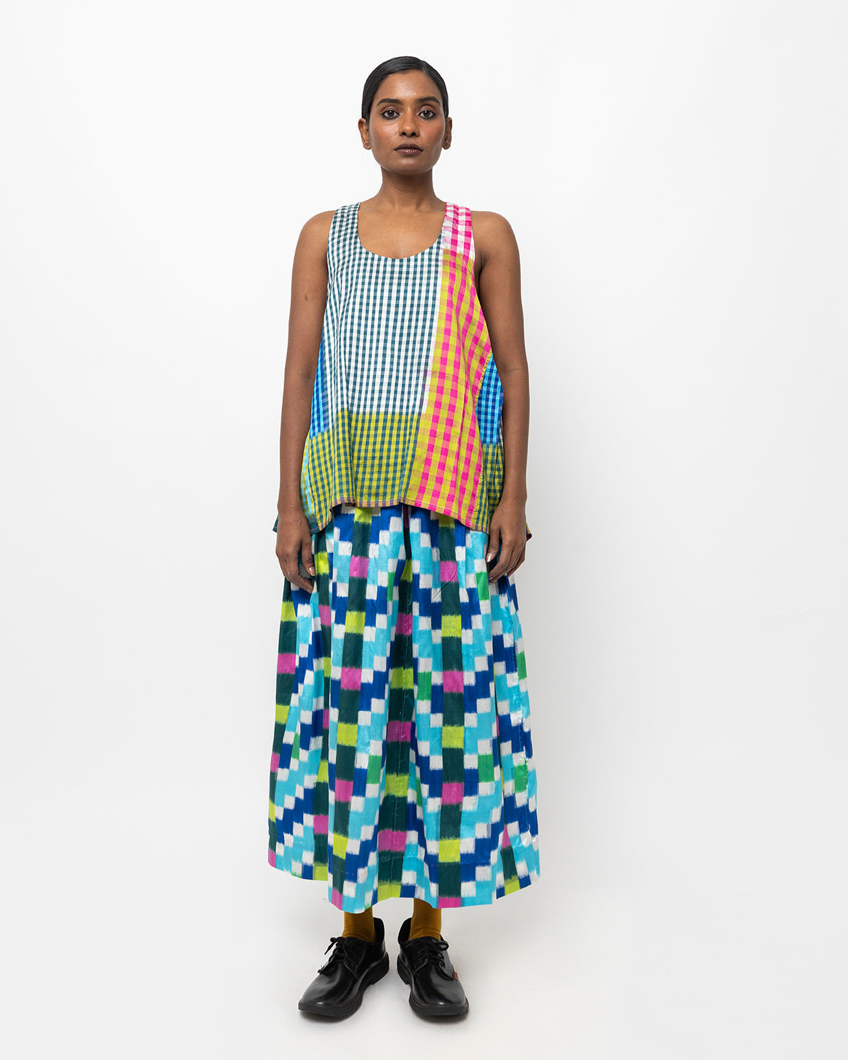 Malar Ikkat Silk Top