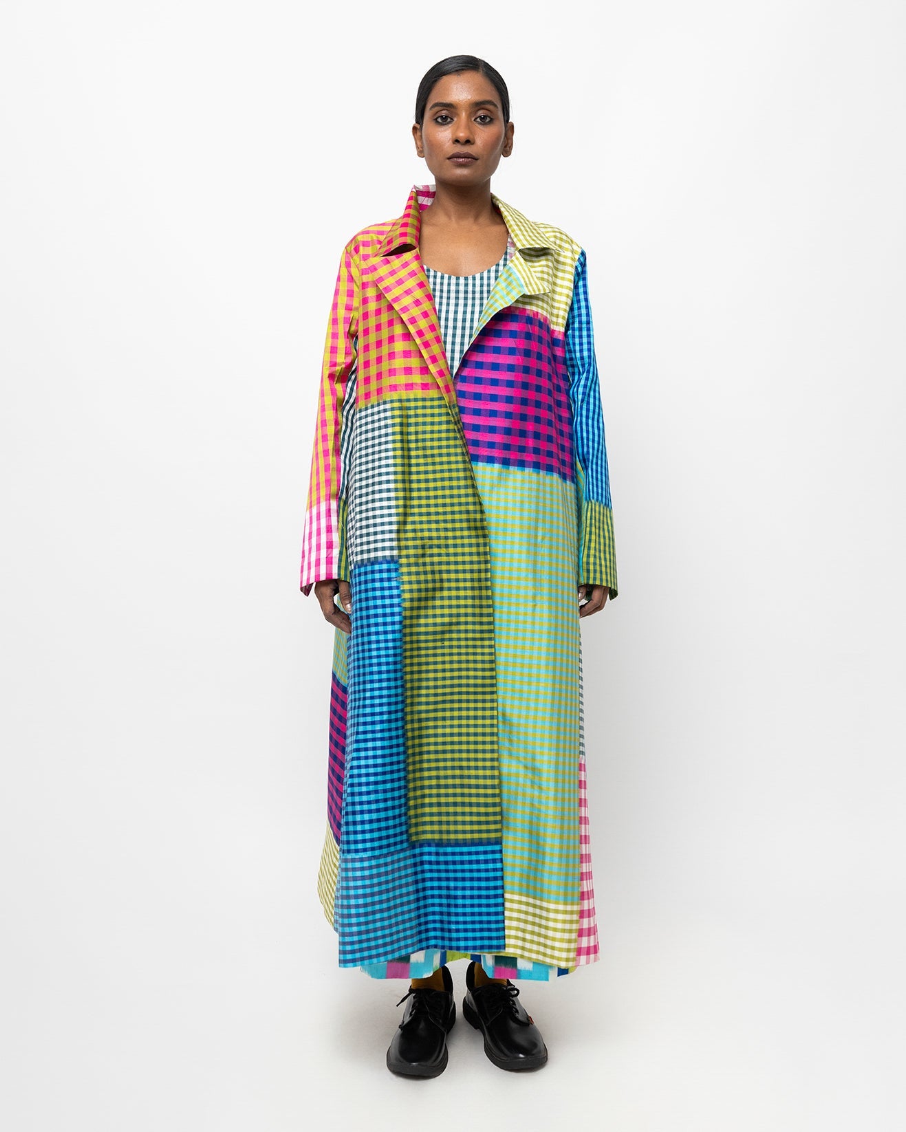 Lattice Ikkat Silk Jacket