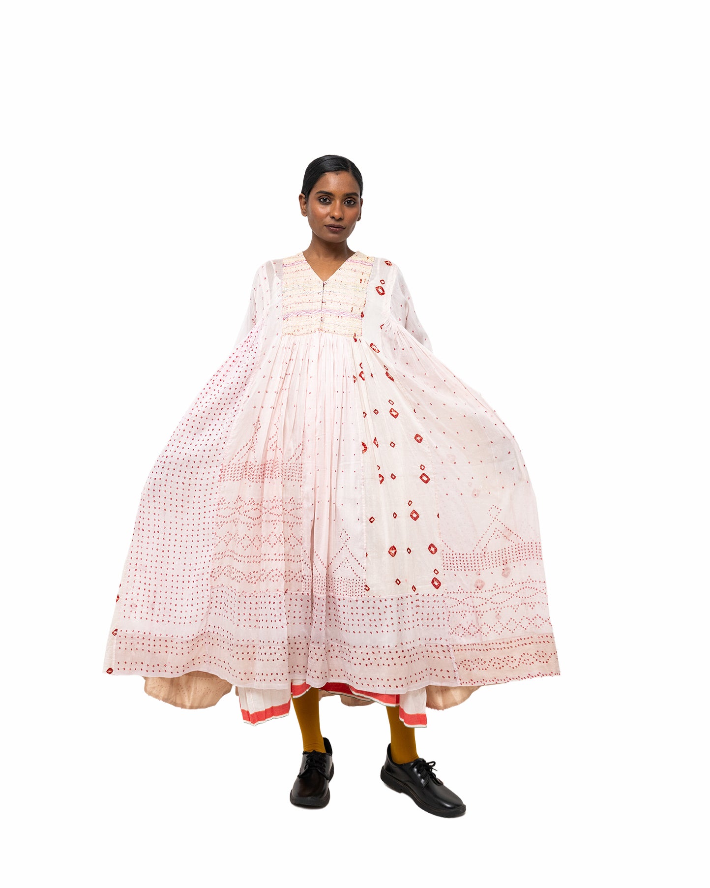 クムディニ バンダーニ コットンドレス