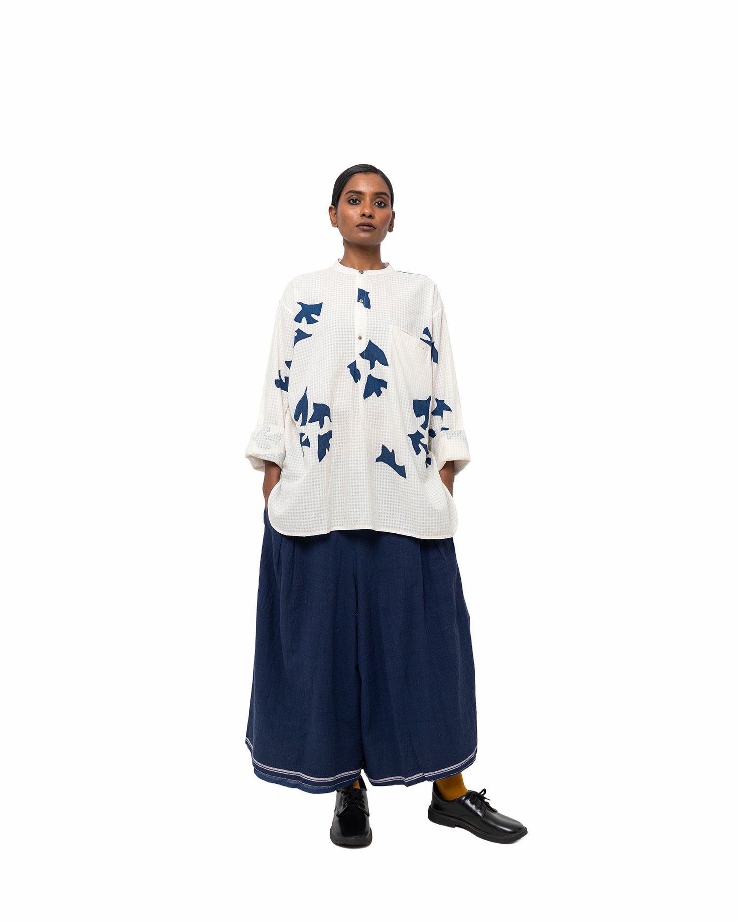 ピニャ アップリケ コットンシャツ