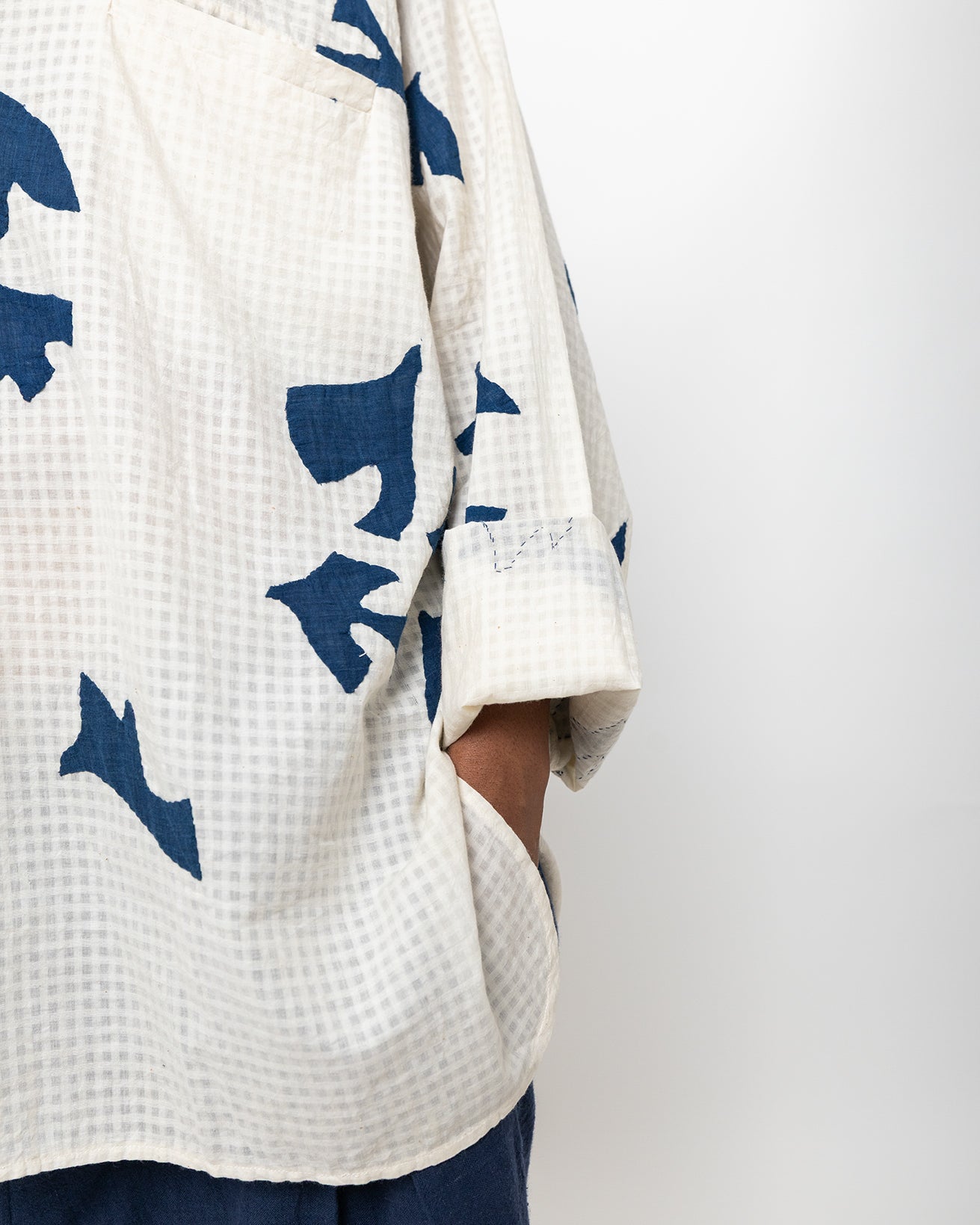 ピニャ アップリケ コットンシャツ