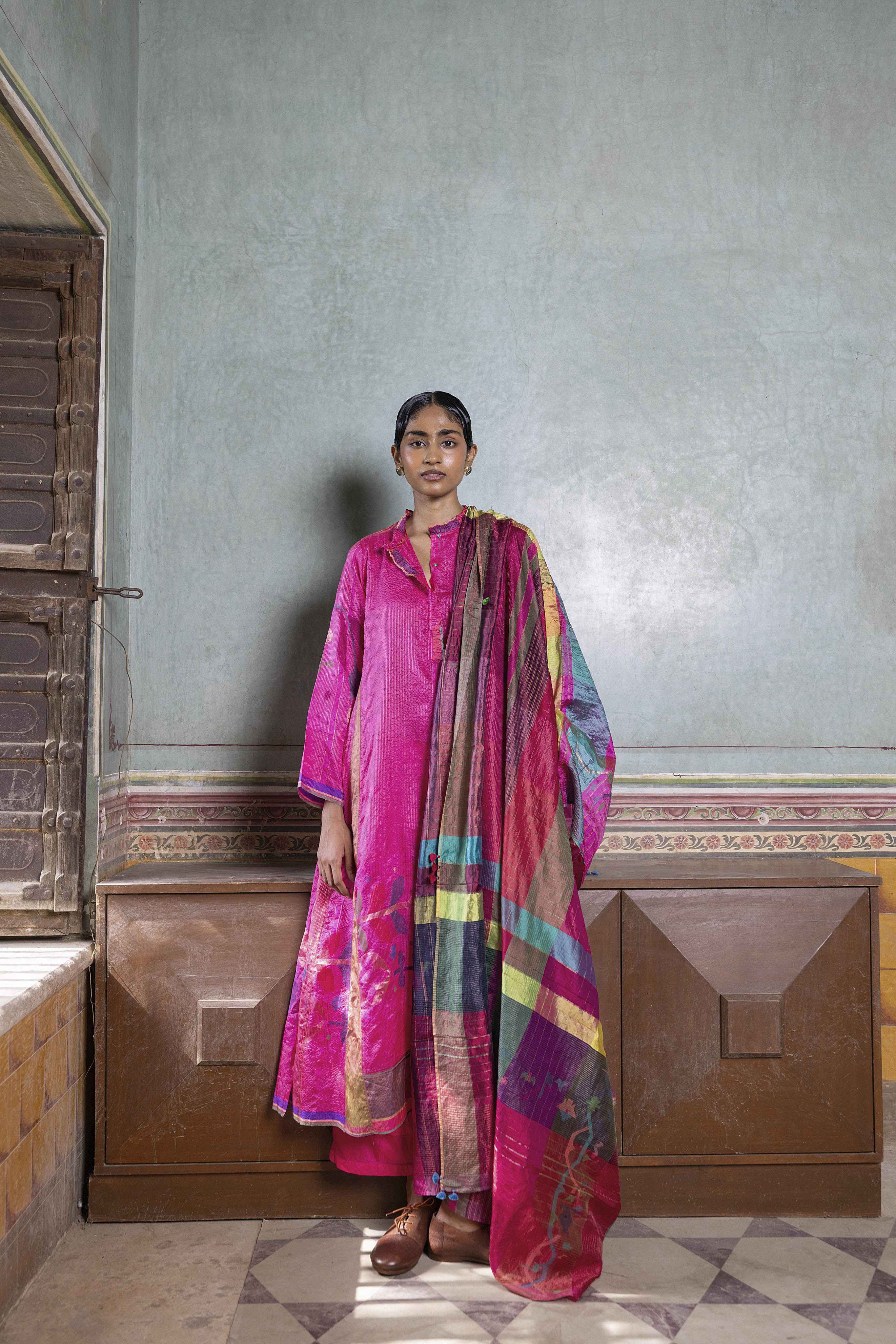 Lina Jamdani Kurta Set