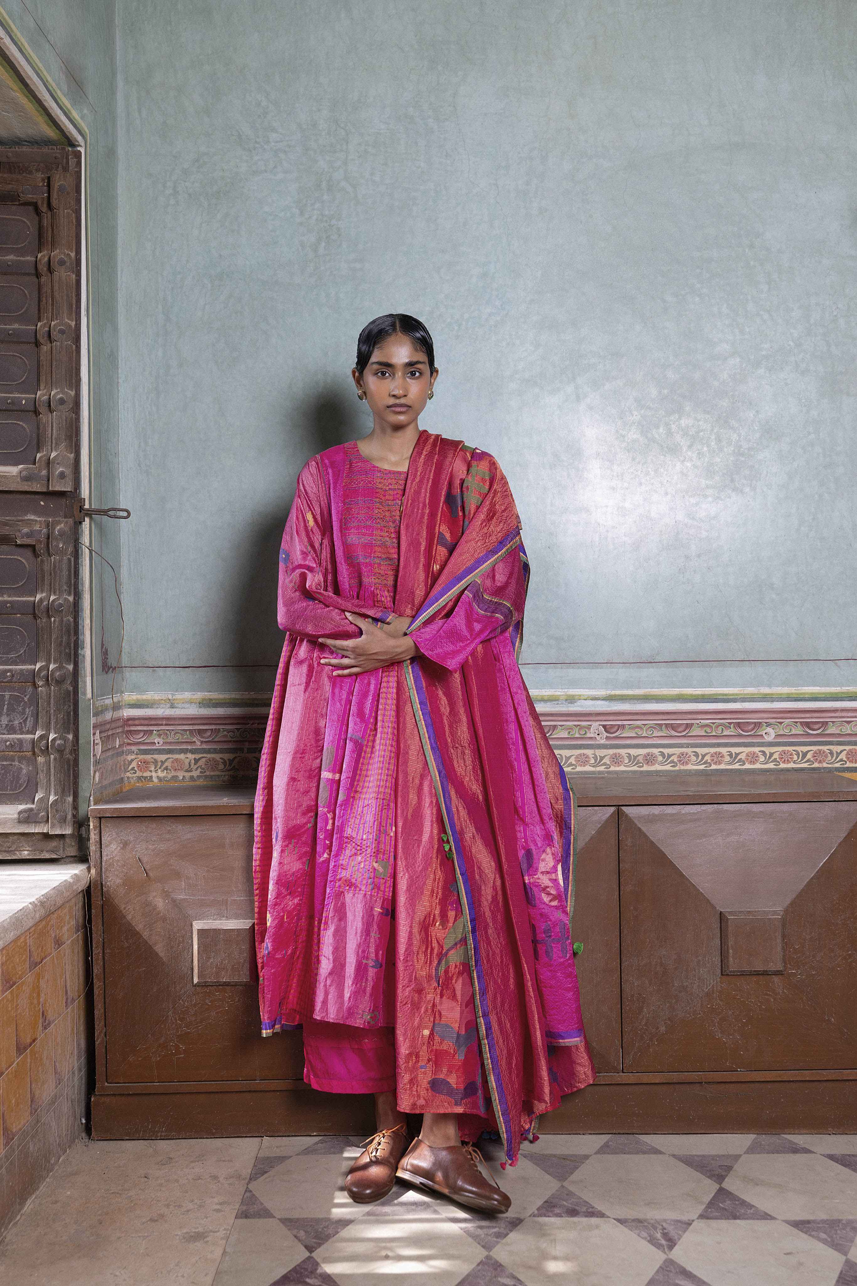 Jana Jamdani Dress