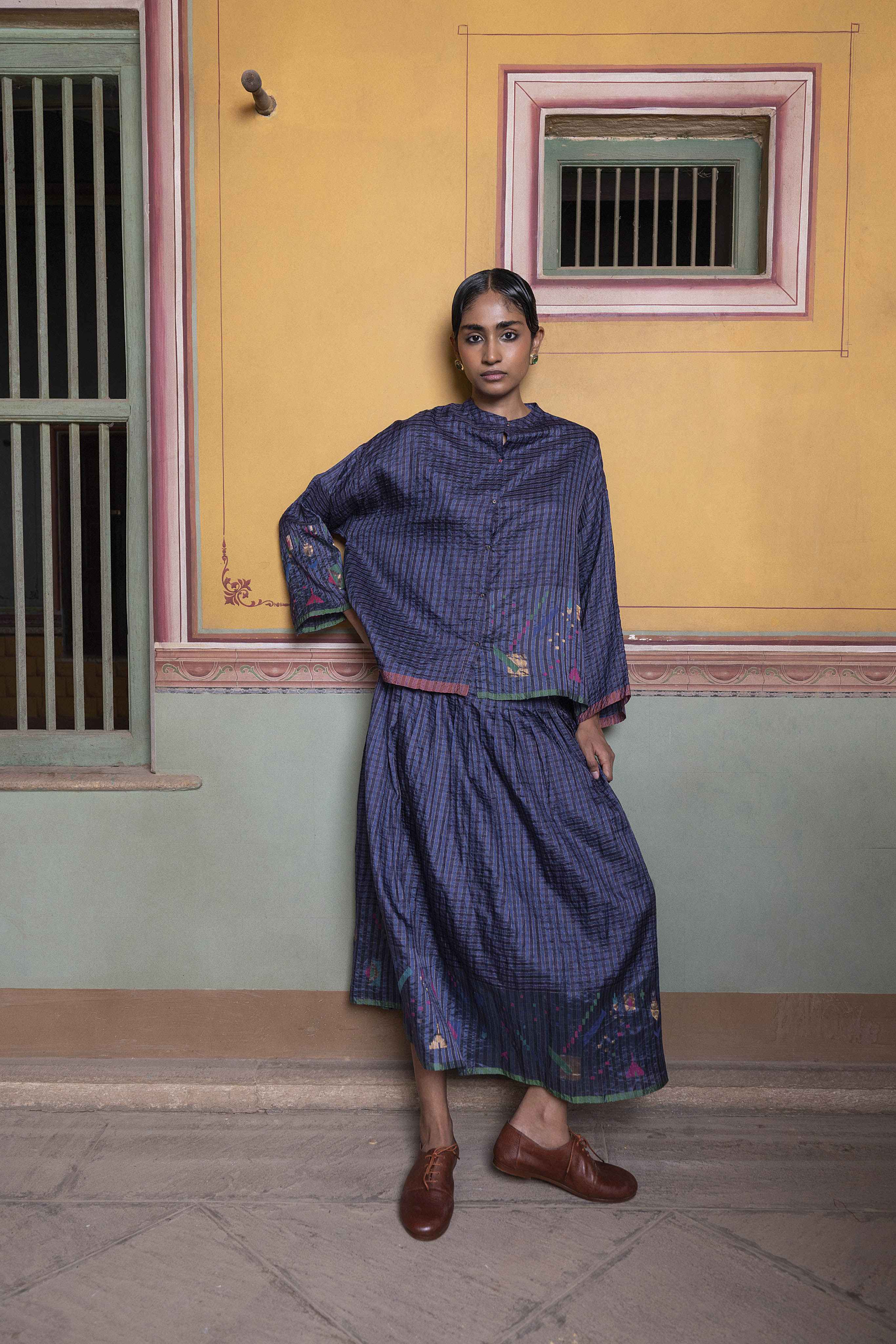 Yusra Jamdani Skirt
