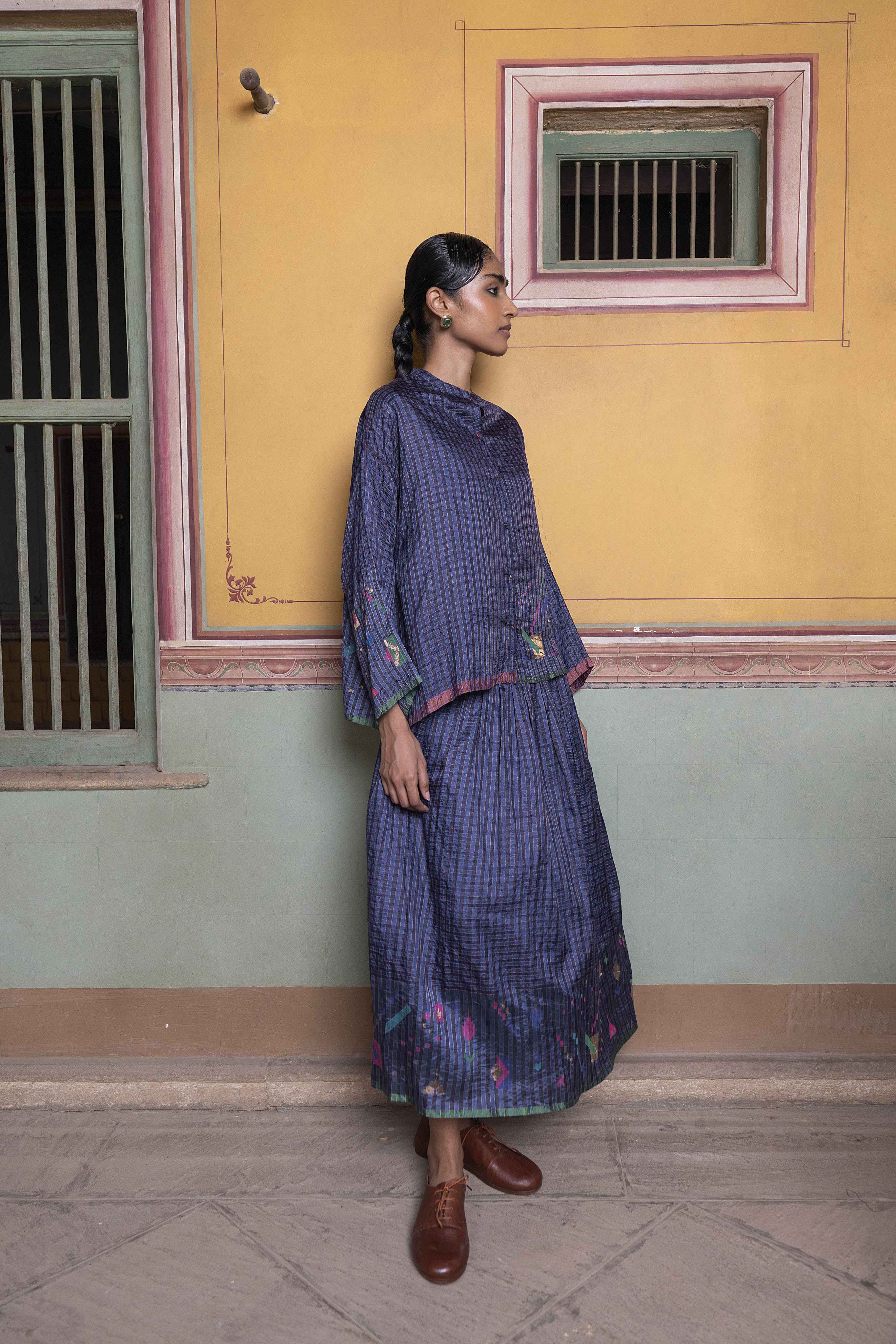 Yusra Jamdani Skirt