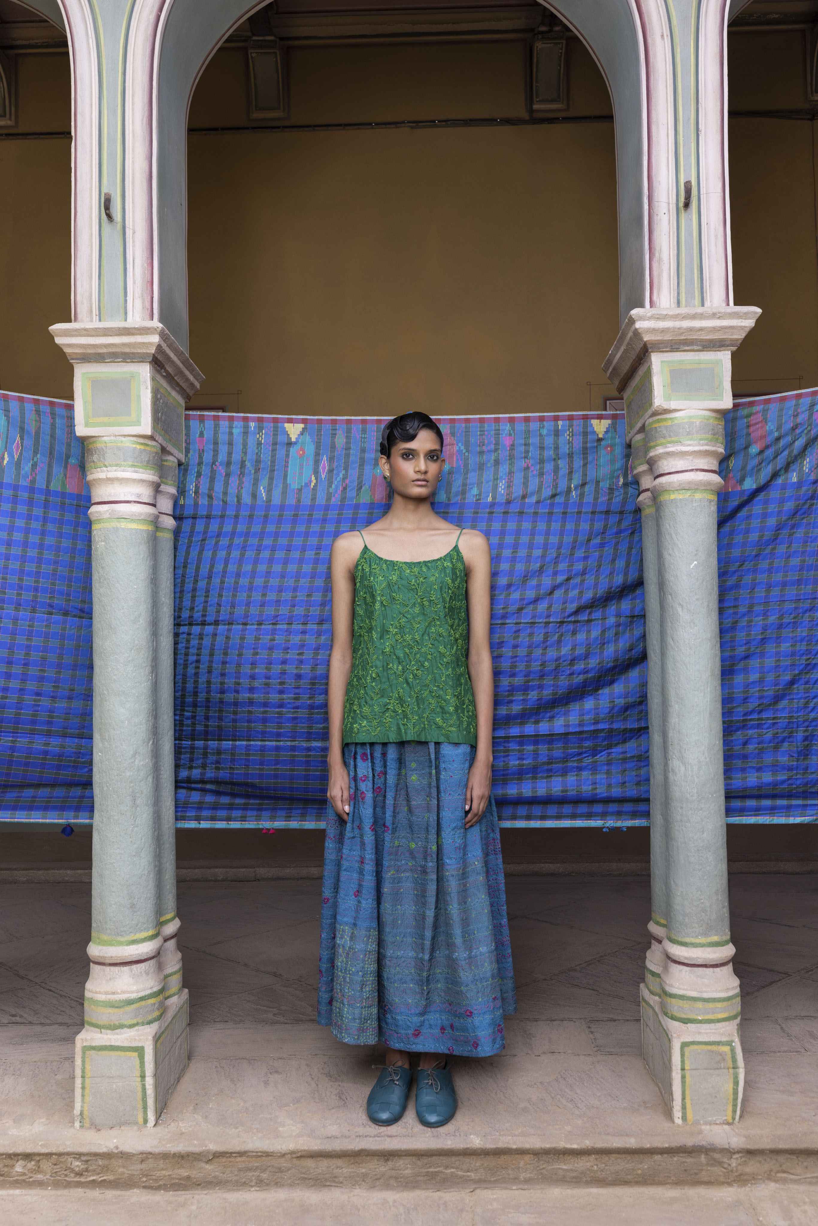 Parwin Bandhani Skirt