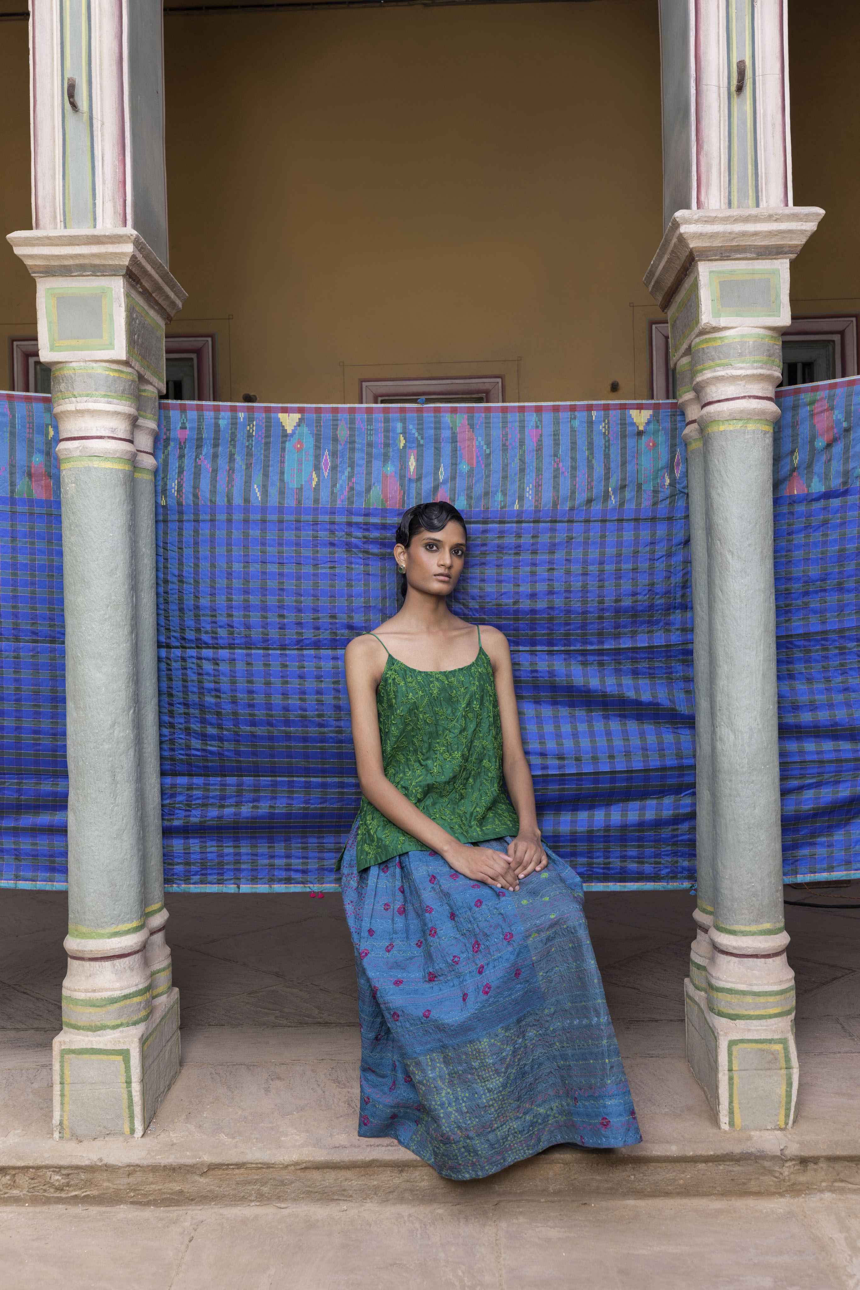 Parwin Bandhani Skirt