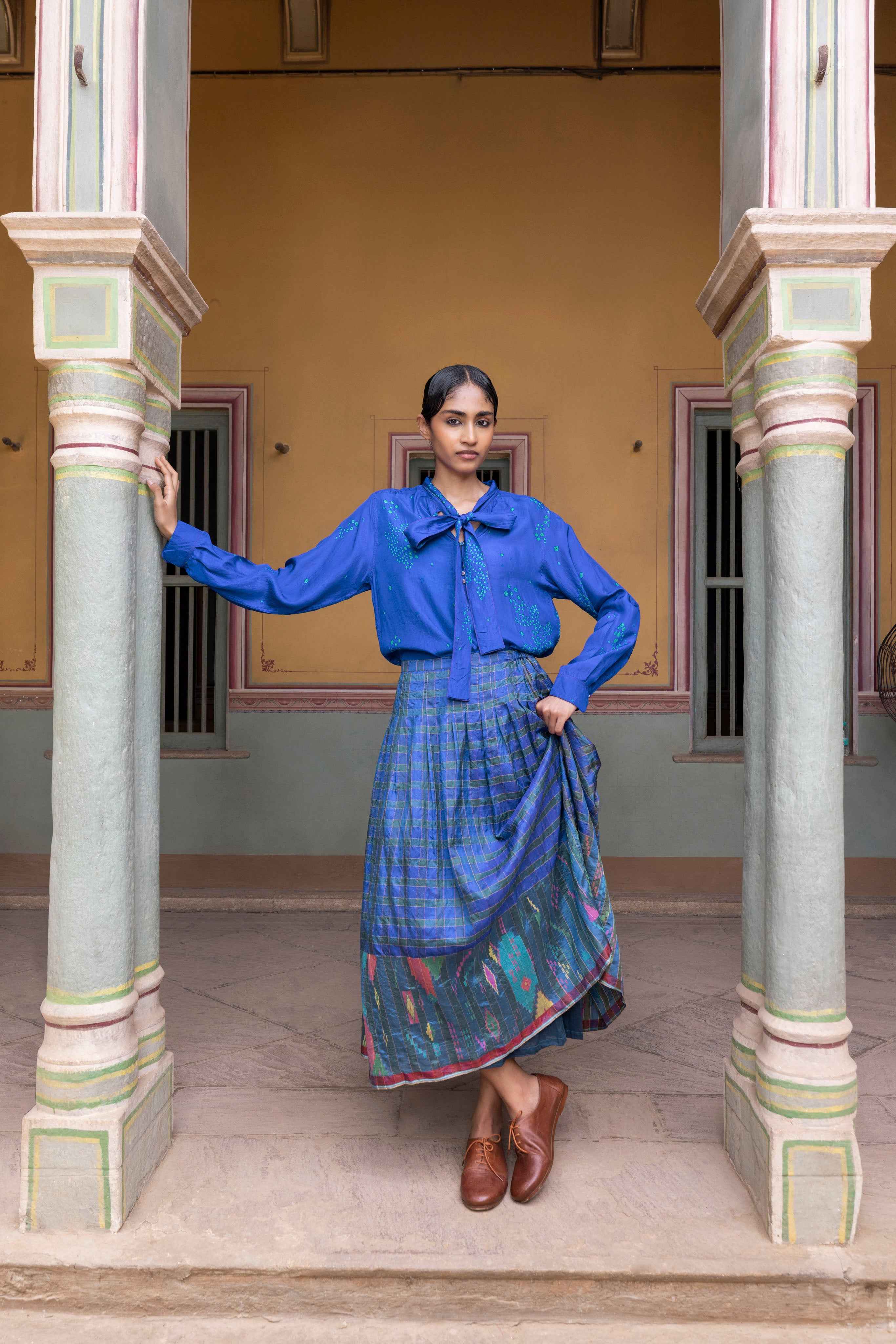 Zahra Jamdani Skirt
