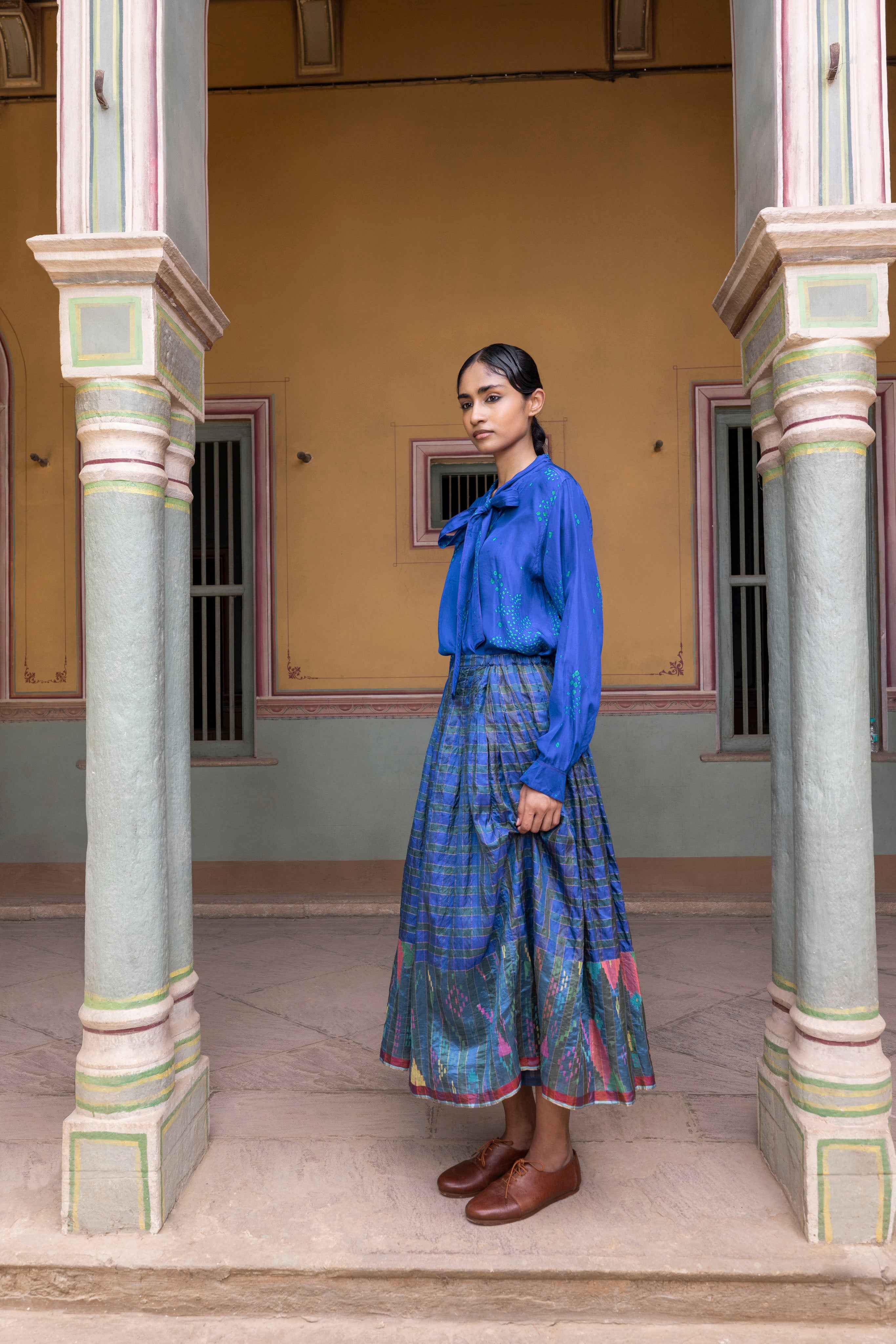 Zahra Jamdani Skirt