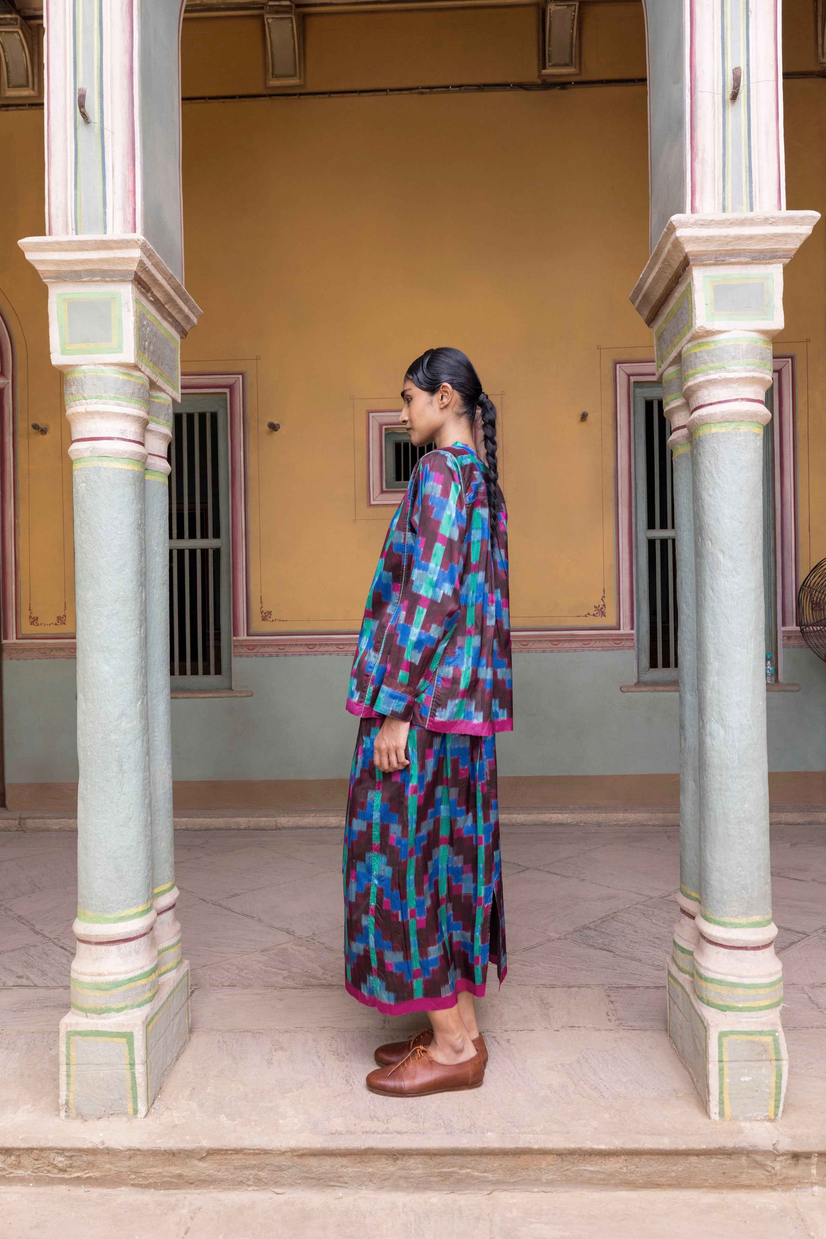 Roya Ikkat Skirt