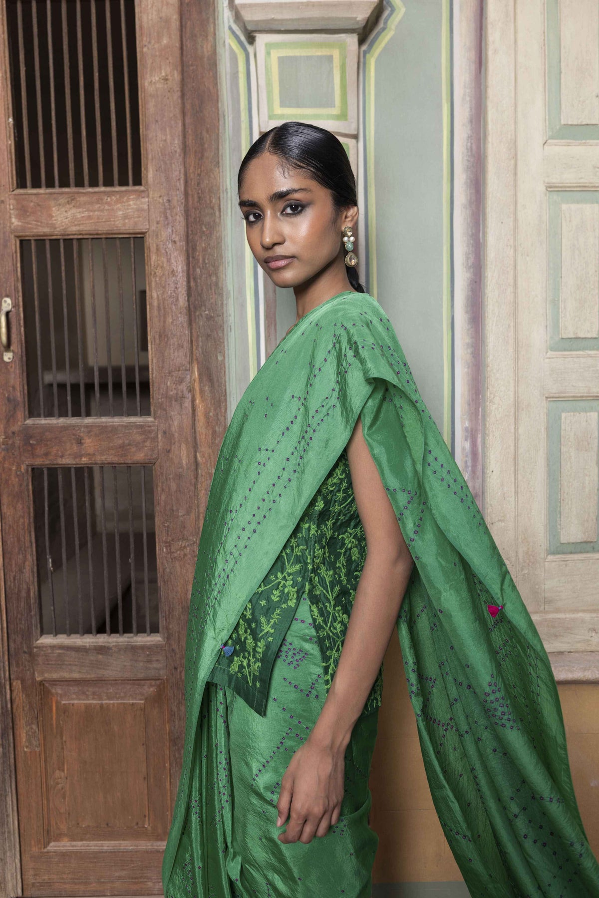 Dania Bandhani Saree
