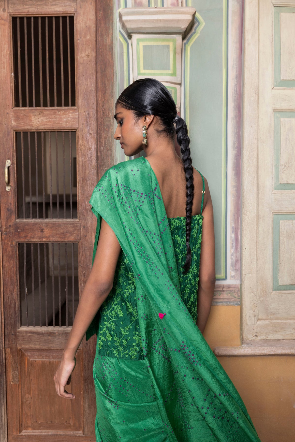 Dania Bandhani Saree