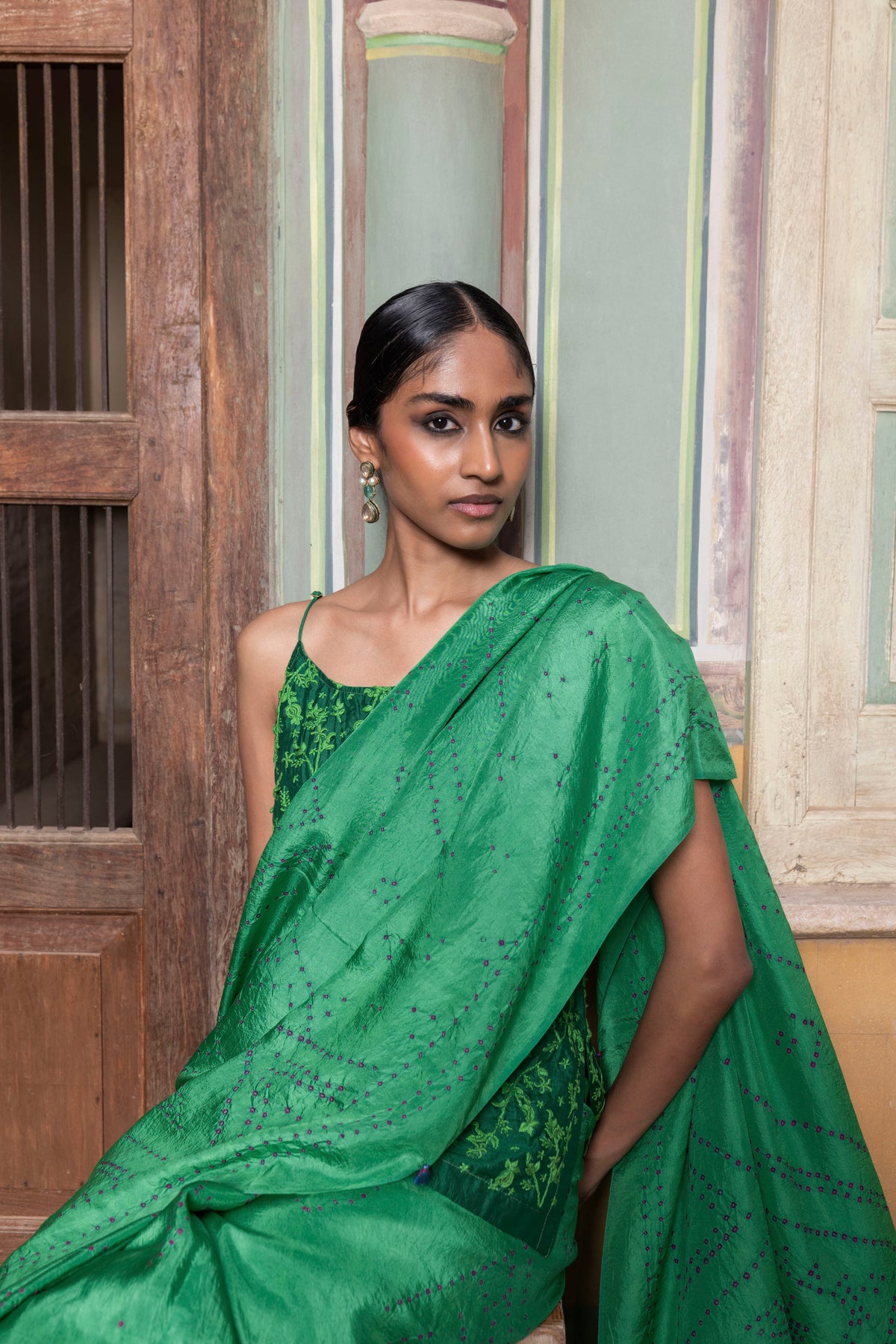 Dania Bandhani Saree