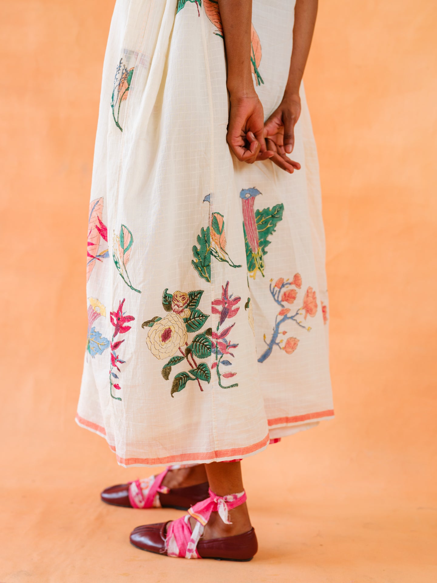 Tawny Block-Printed Dress