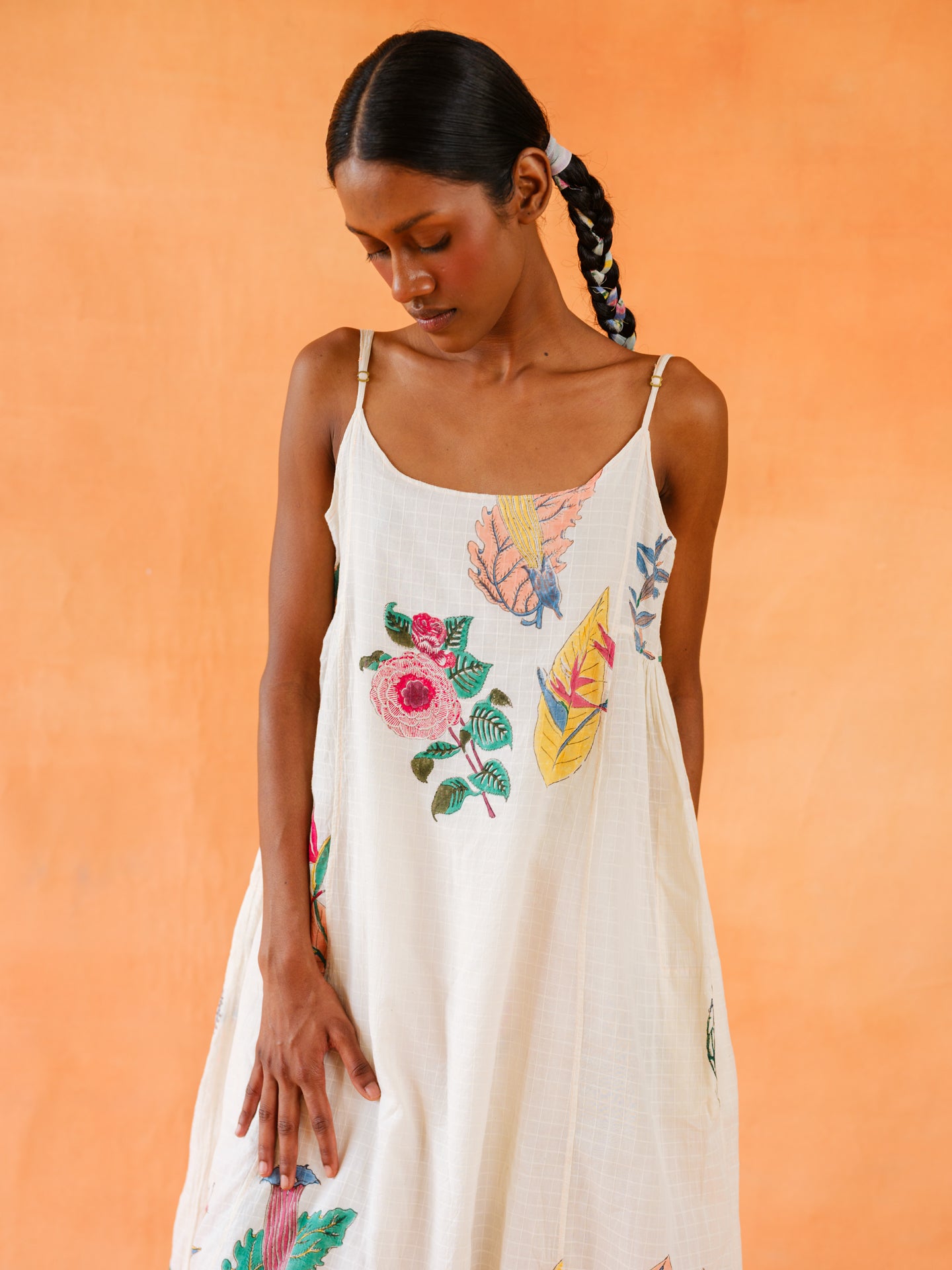 Tawny Block-Printed Dress