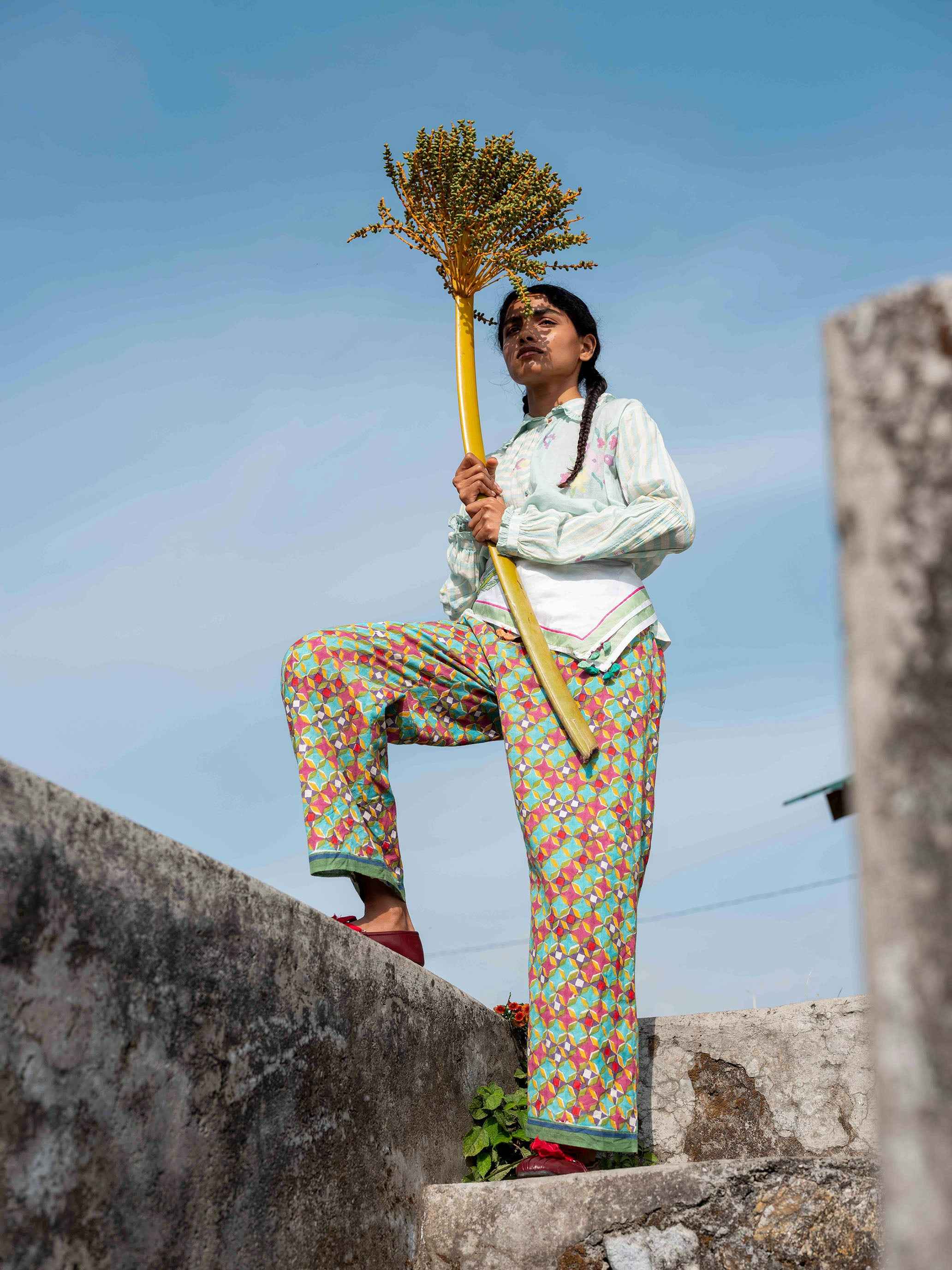 Rosette Block Printed Pyjama