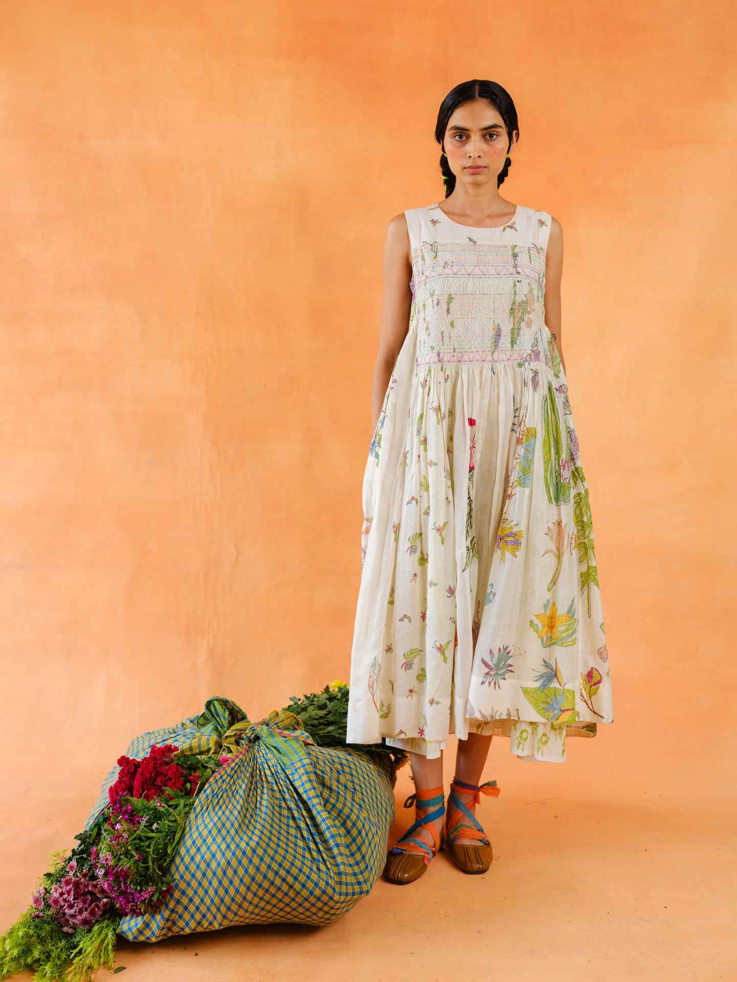 Mentha Block Printed Dress