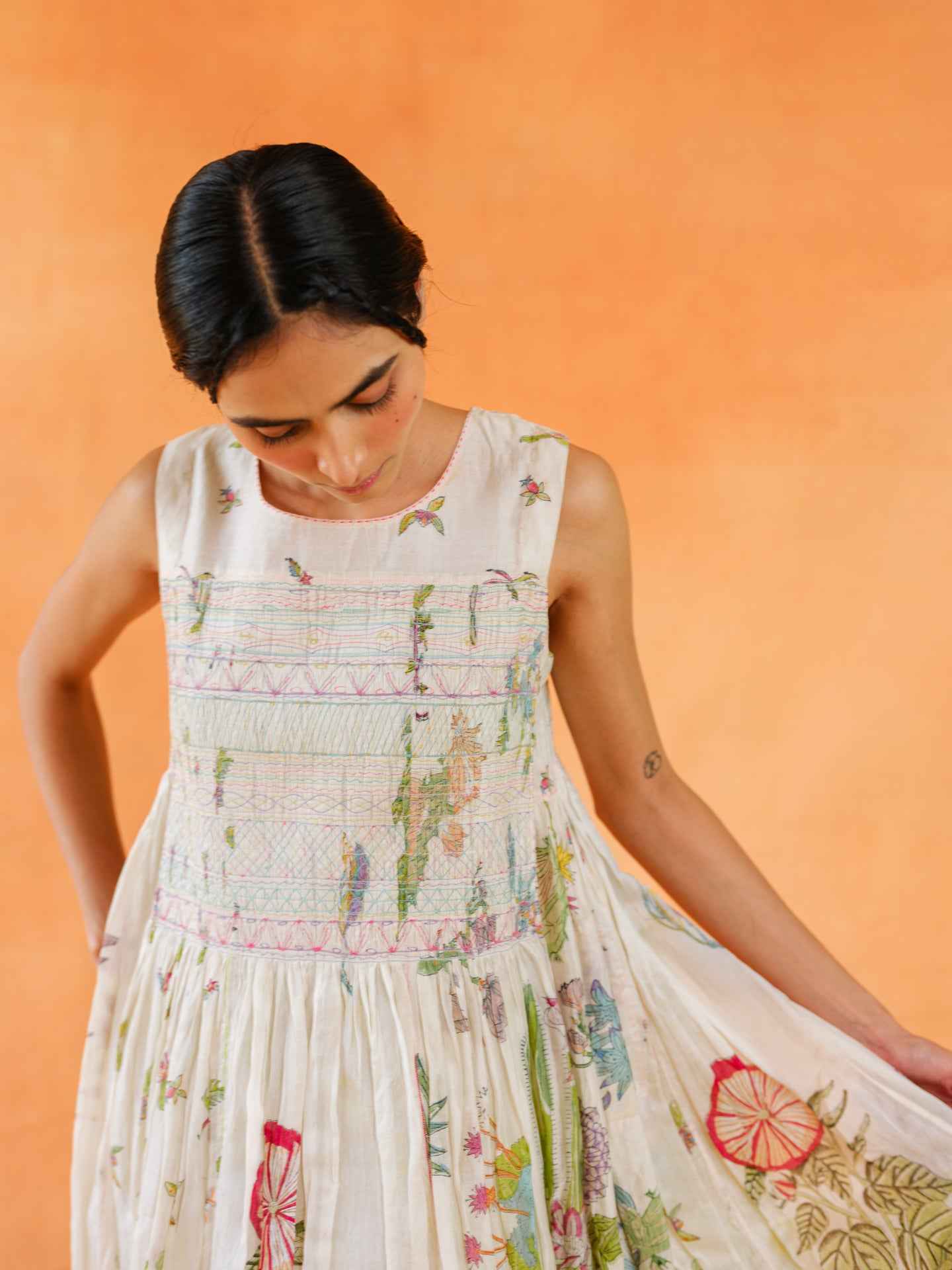 Mentha Block Printed Dress