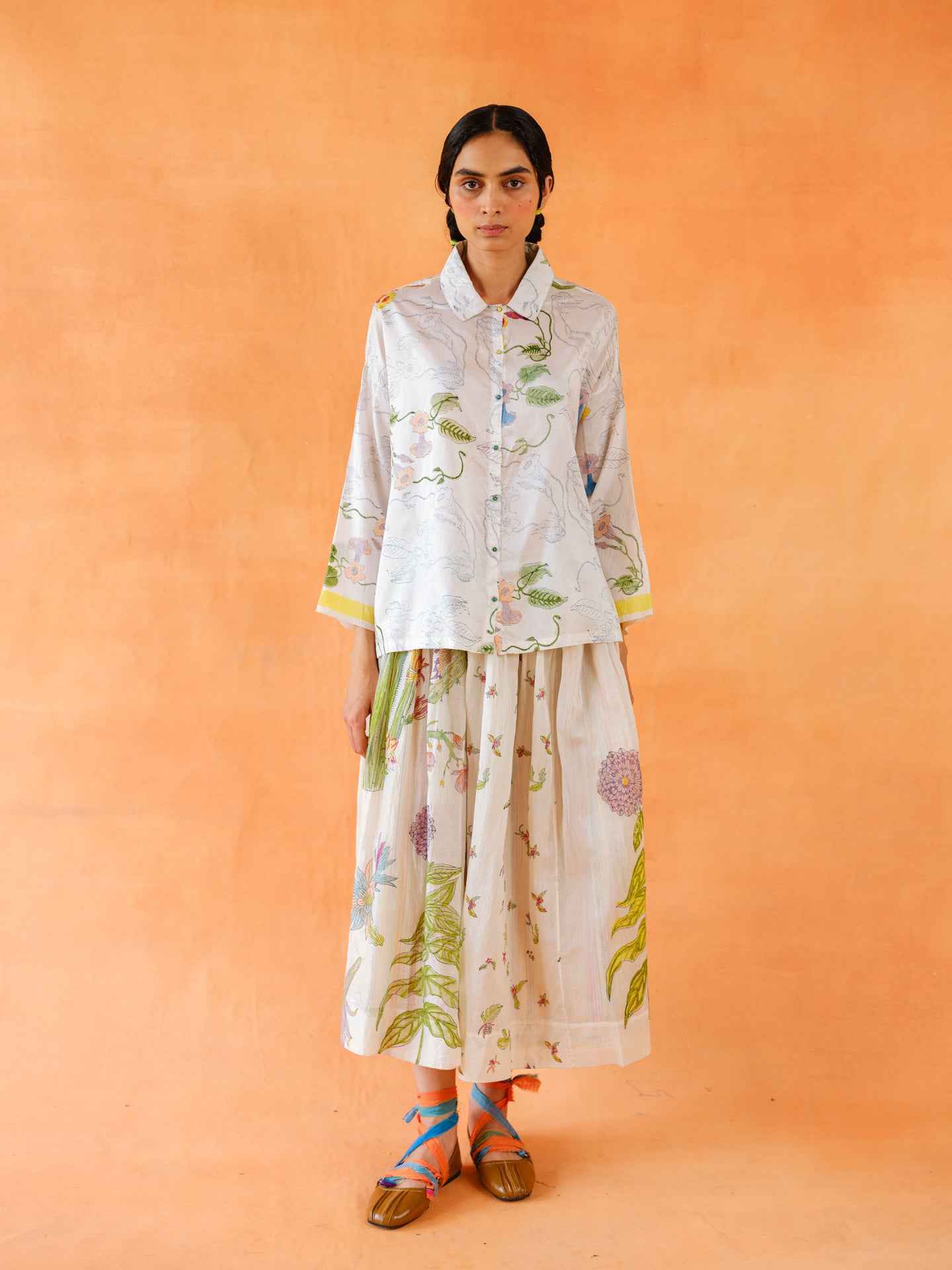Heather Block Printed Shirt