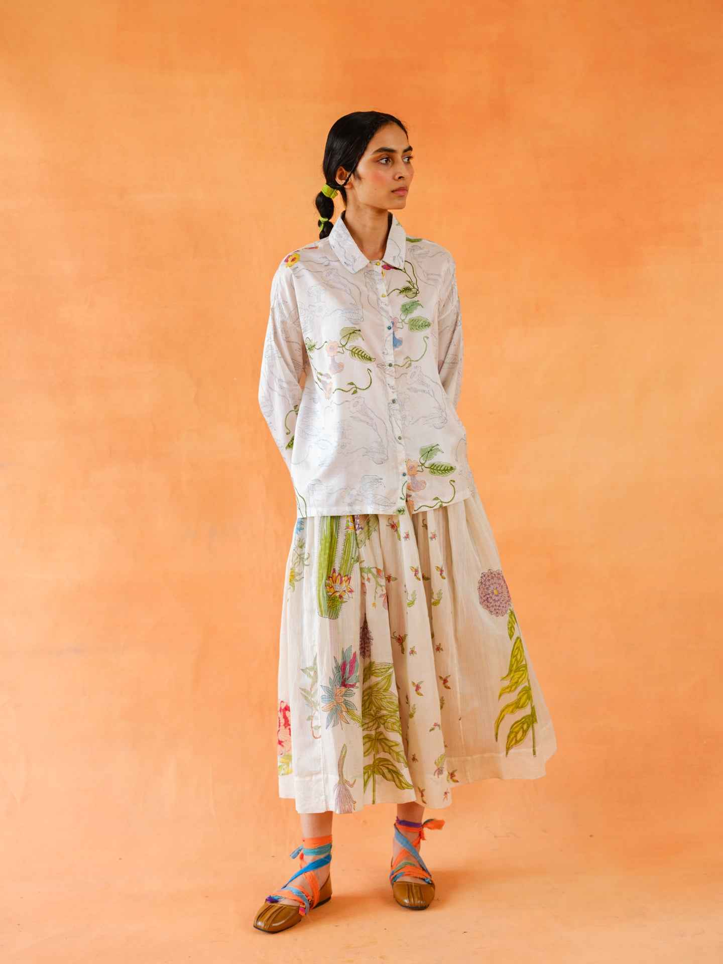 Heather Block Printed Shirt