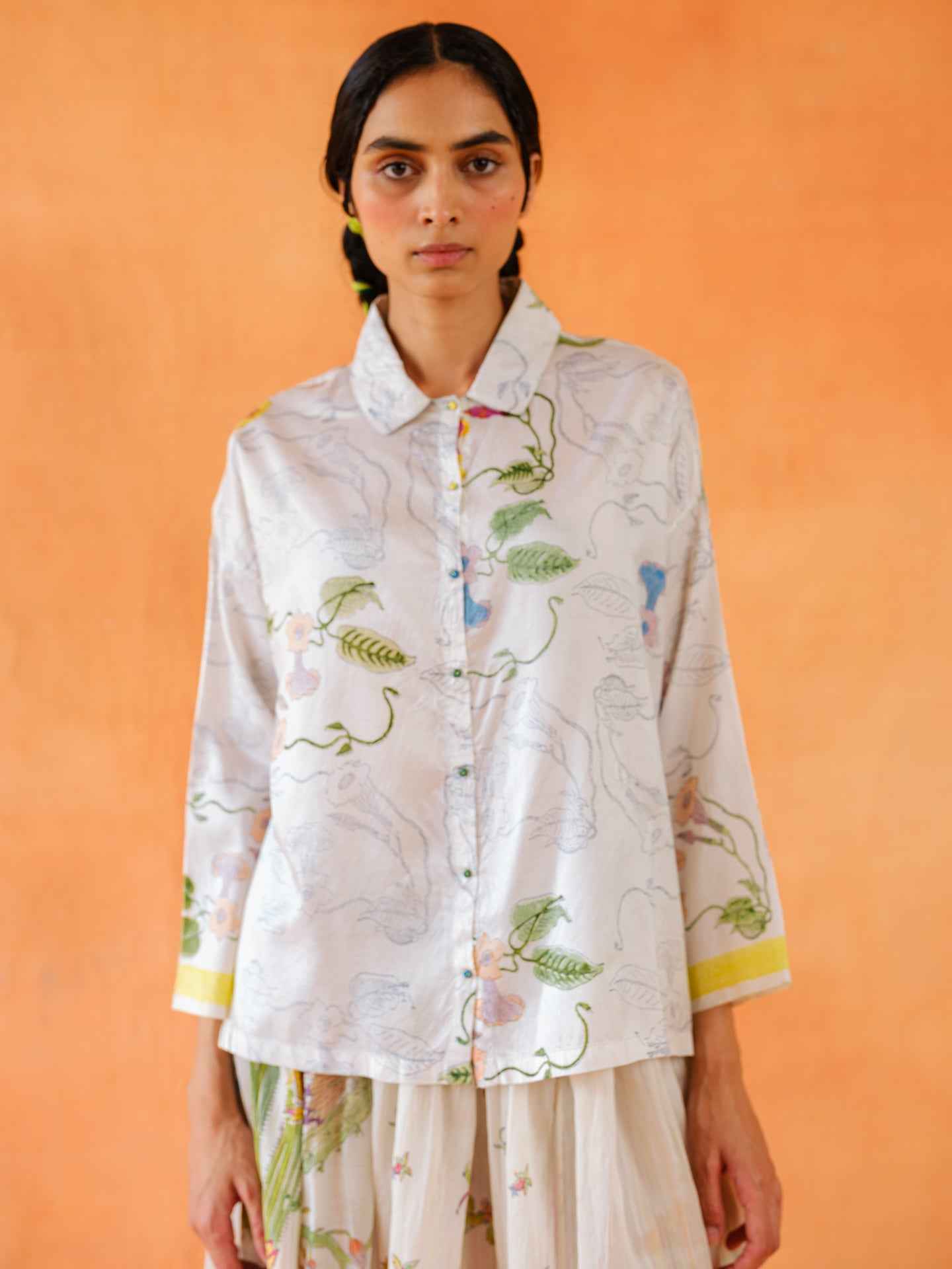Heather Block Printed Shirt