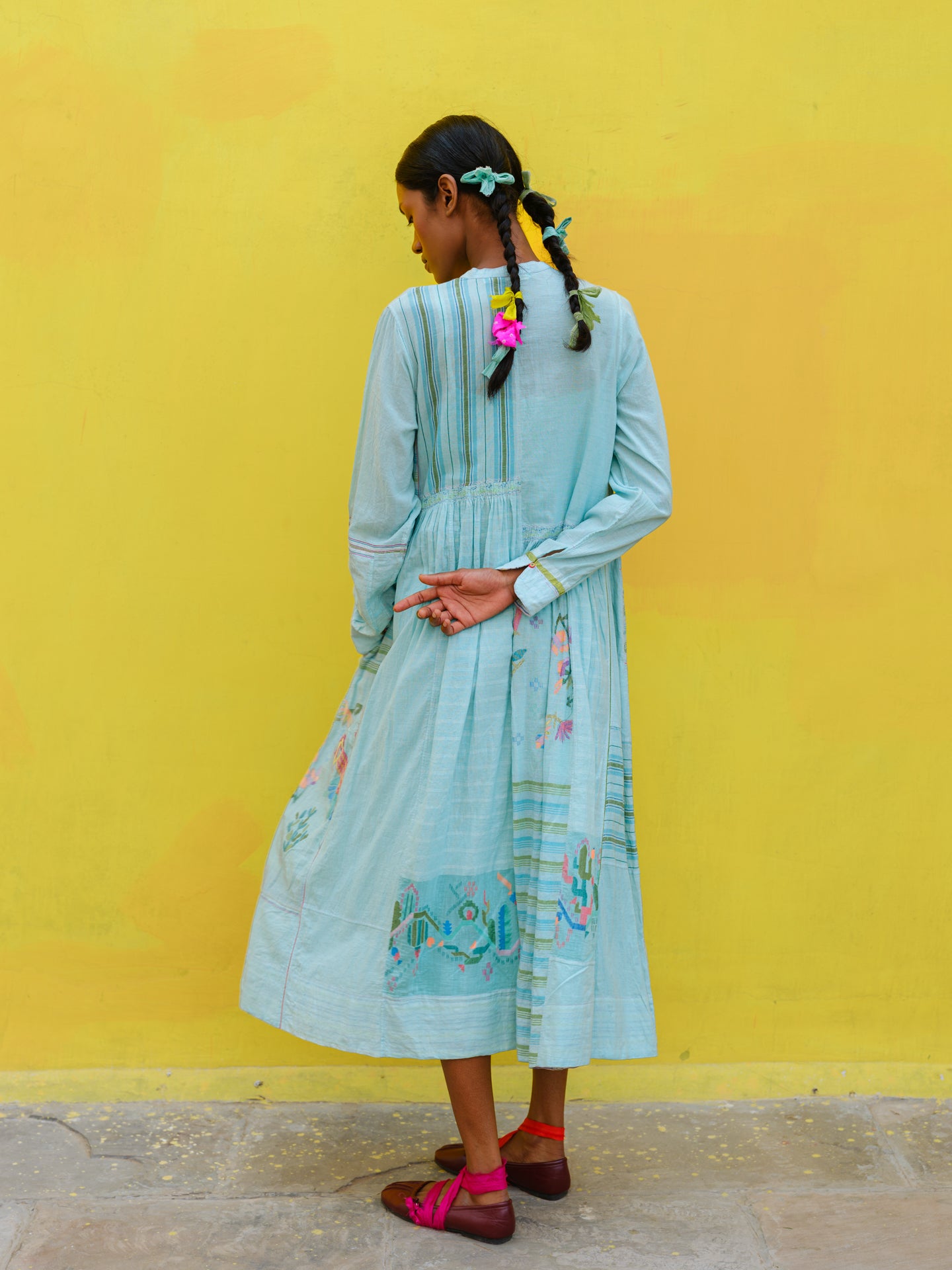 Sunflower Jamdani Dress