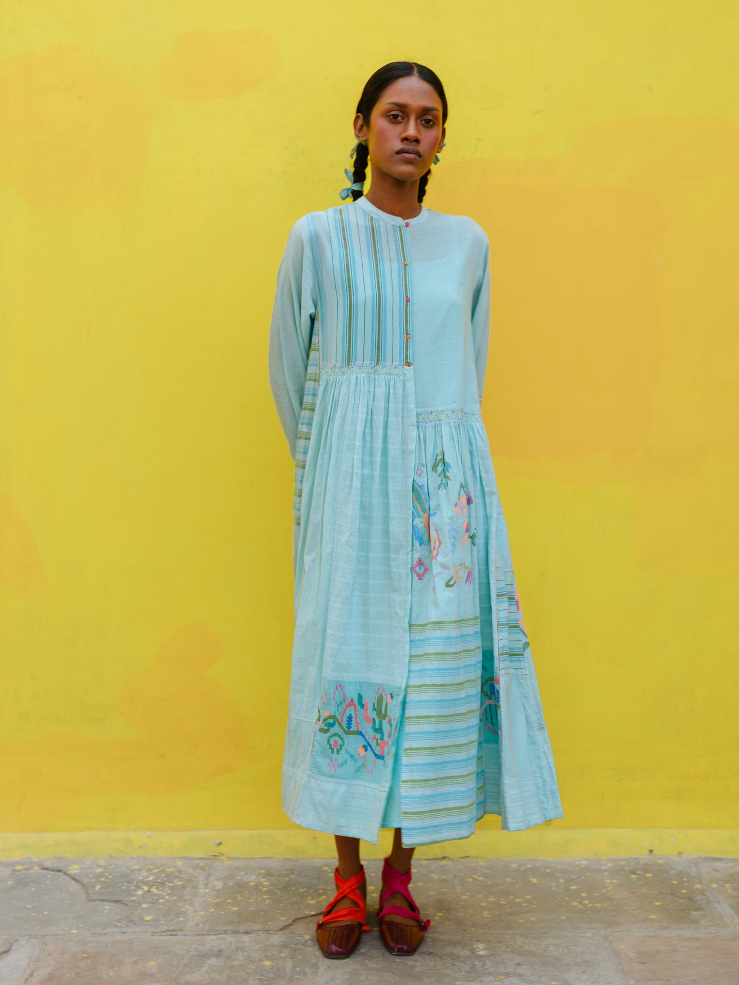 Sunflower Jamdani Dress