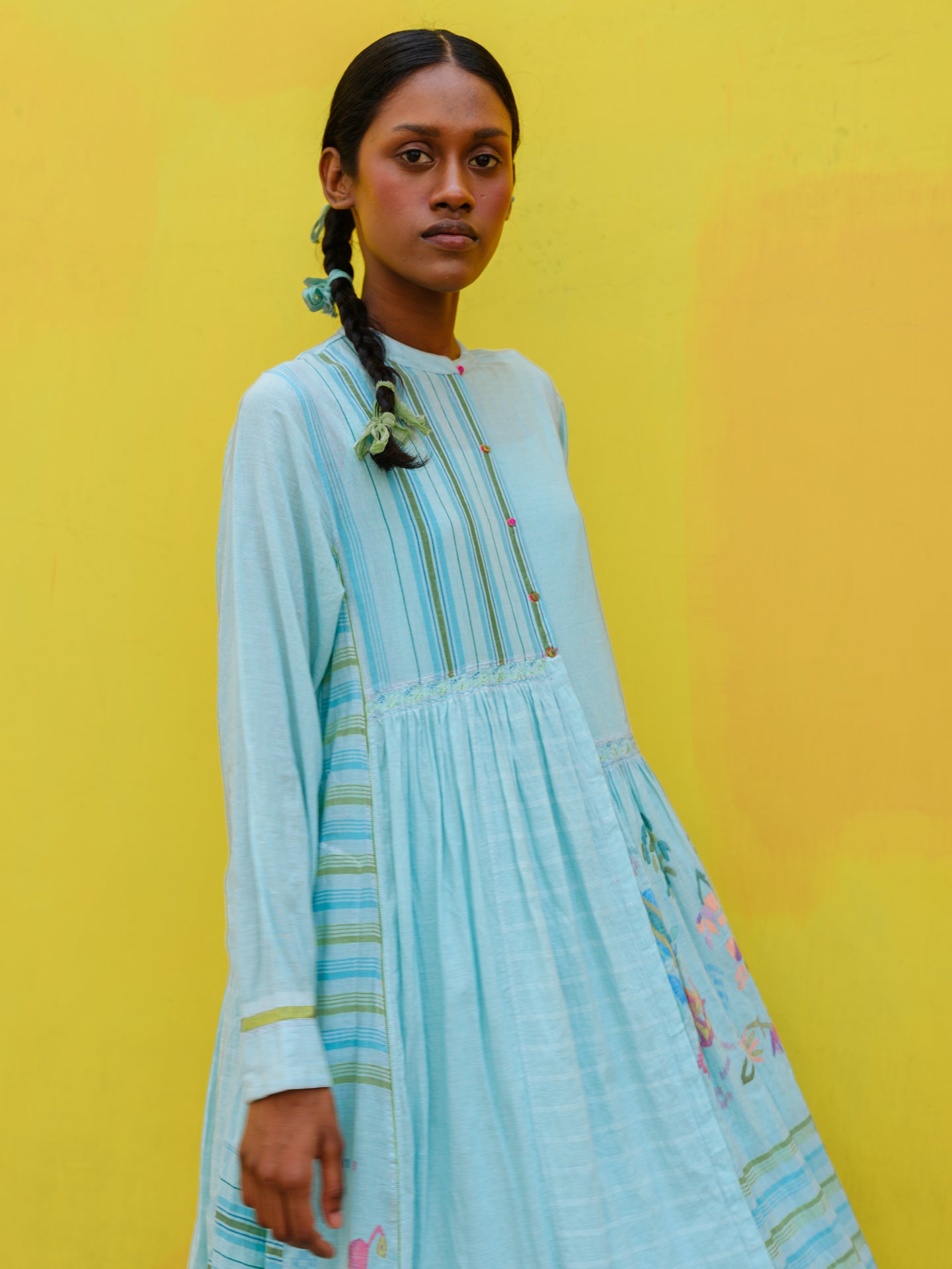 Sunflower Jamdani Dress