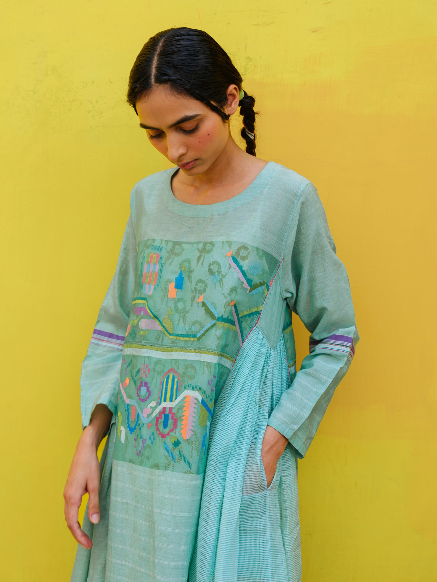 Peony Jamdani Dress