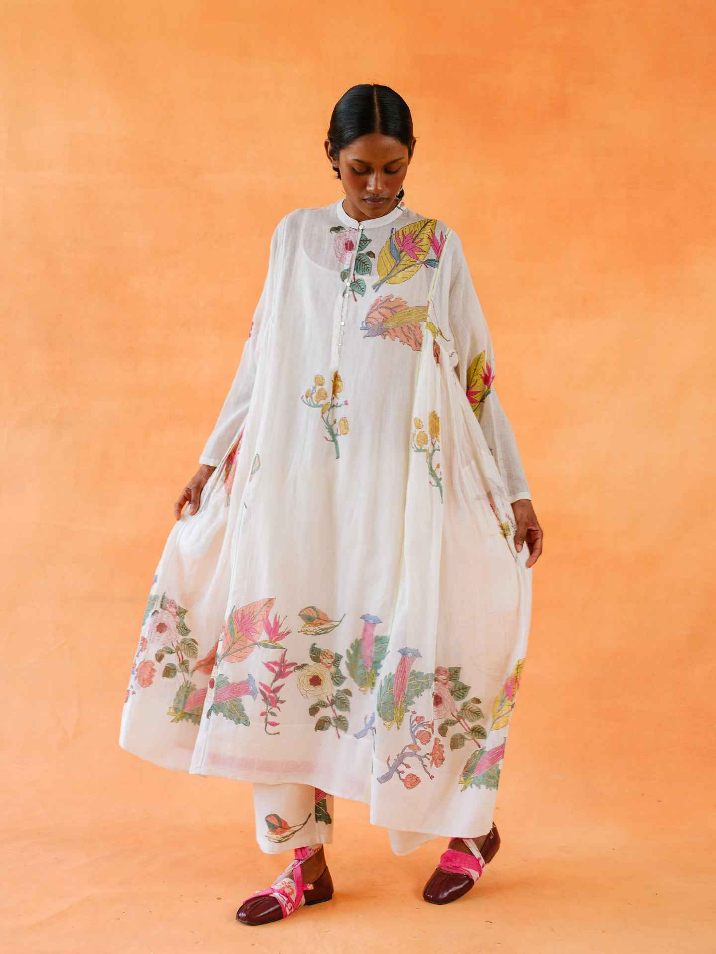 Nightjar Block-Printed Dress